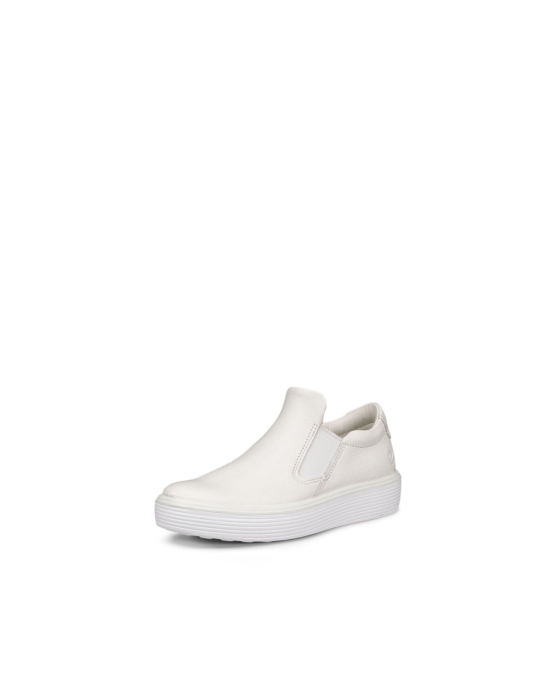 Kids' ECCO® Soft 60 Leather Slip-On - White - Main