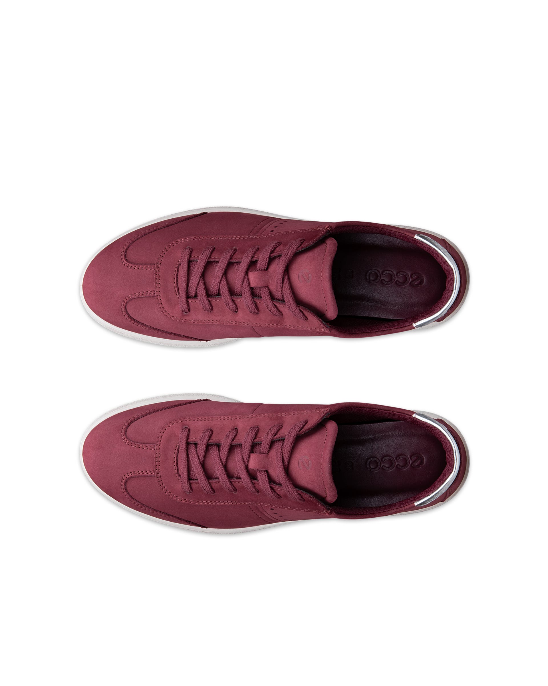 Damskie nubukowe sneakersy ECCO® BELLA 2 - Czerwony - Top left pair