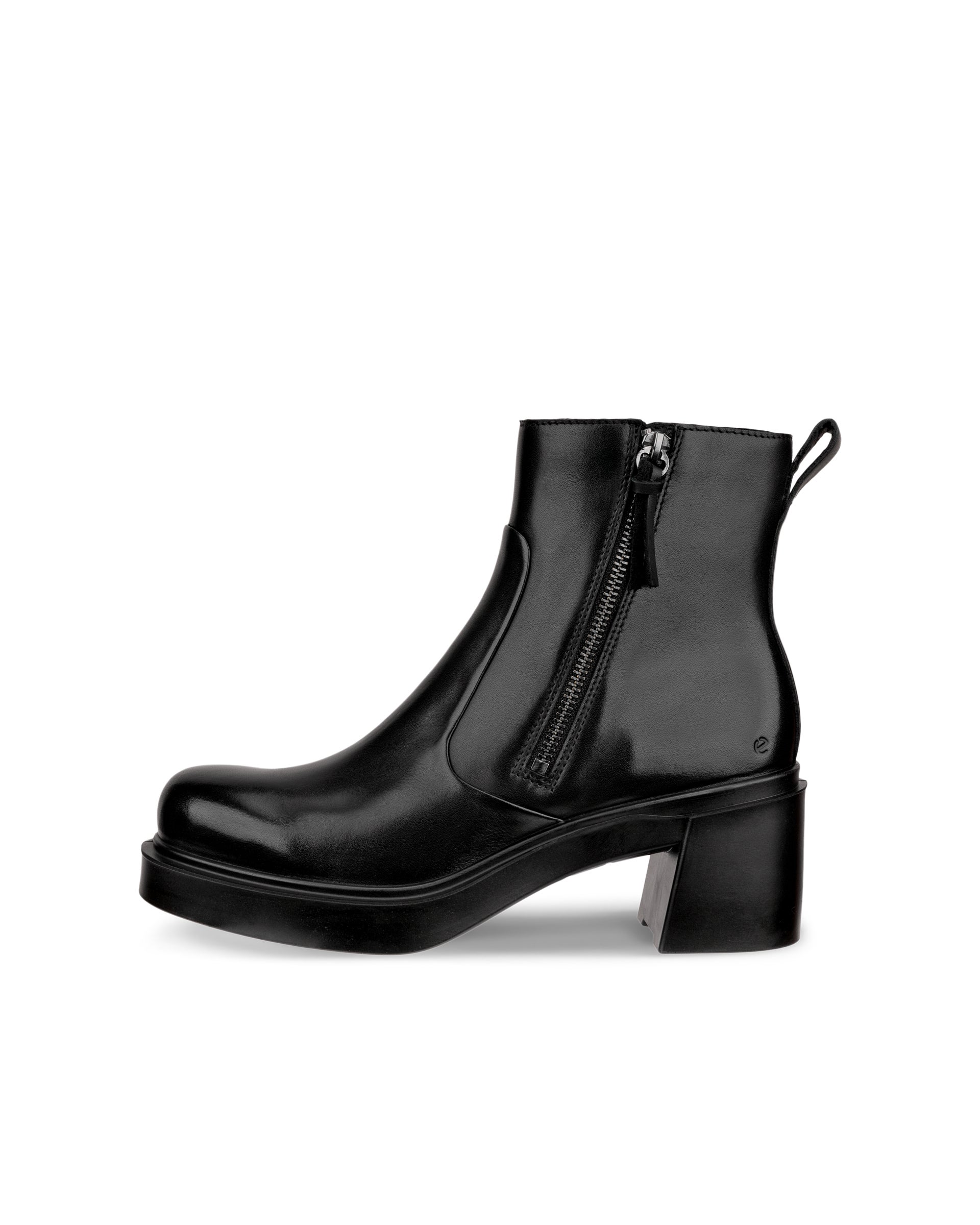ECCO® METROPOLE SEOUL 45 bottes mi-hautes en cuir pour femme - Noir - Outside