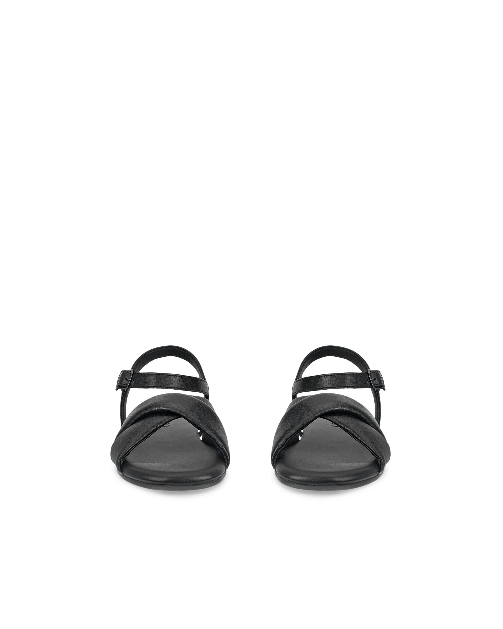 ECCO® MARYLOU női lapos talpú bőrszandál - Fekete - Front pair