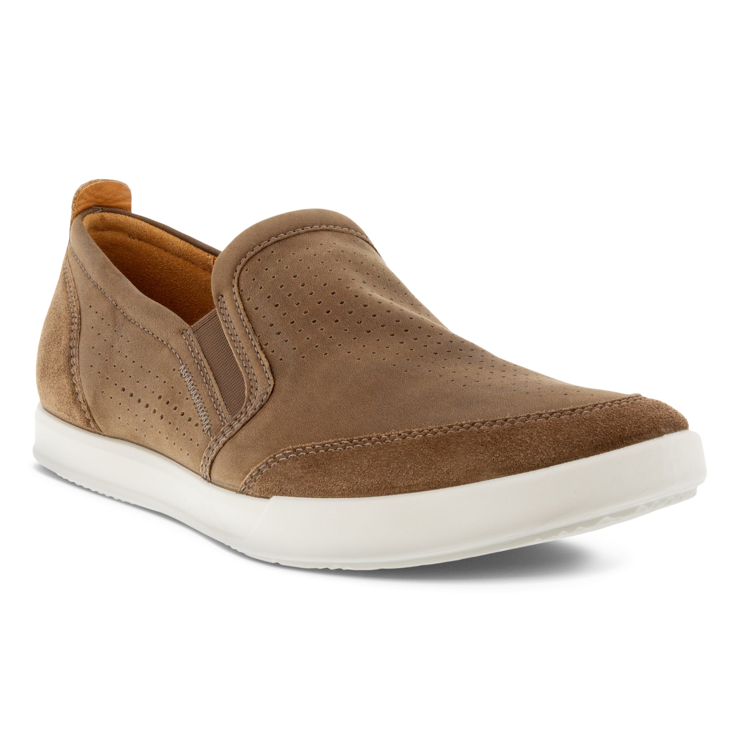 Men's ECCO® Collin 2.0 Slip-On Leather Sneaker - Brown - Main