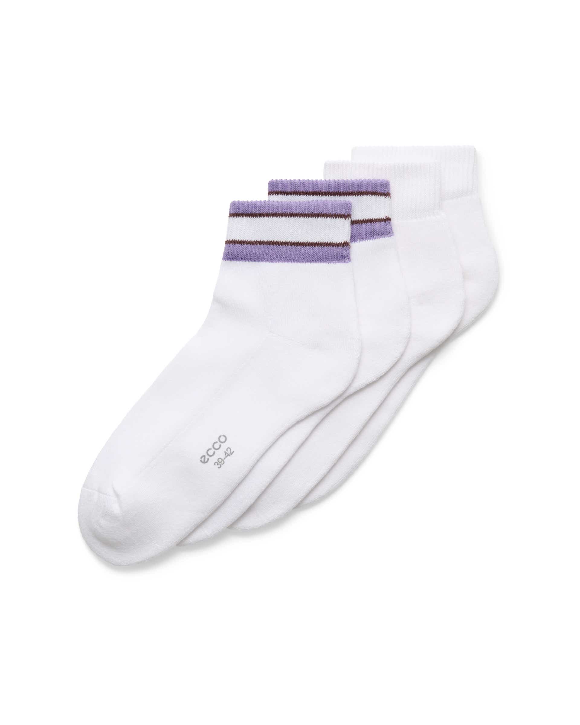 ECCO® RETRO LOW CUT 2-PACK Unisex Kurze Socken - Weiß - Main