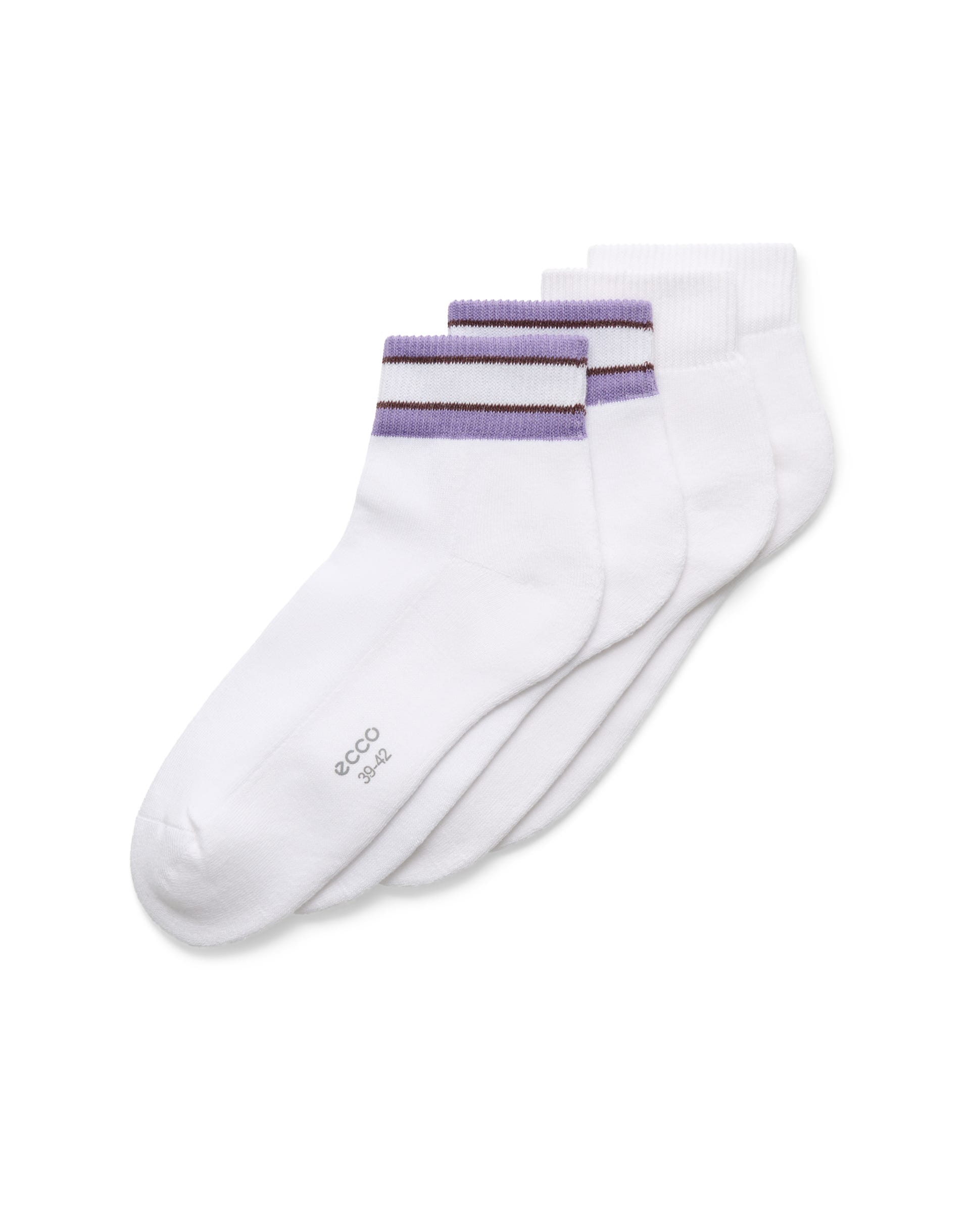 ECCO® RETRO LOW CUT 2-PACK Unisex Kurze Socken - Weiß - Main
