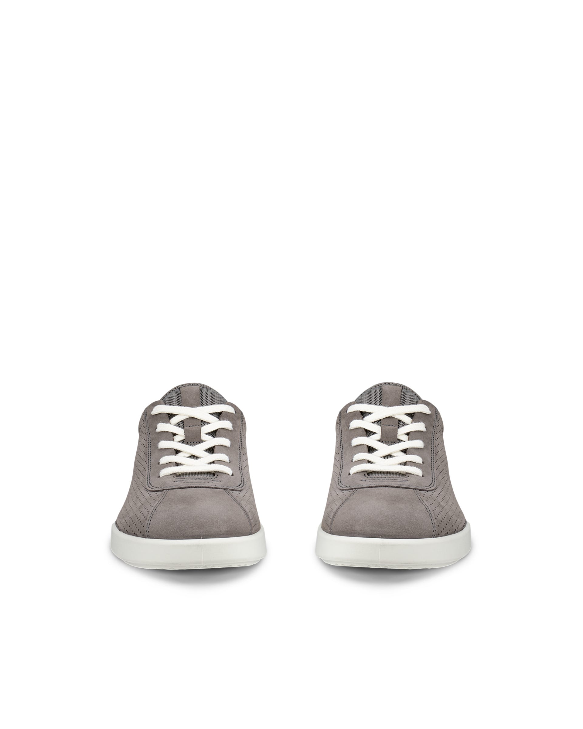 Męskie sznurowane buty z nubuku ECCO® TRAVEL - Szary - Outside