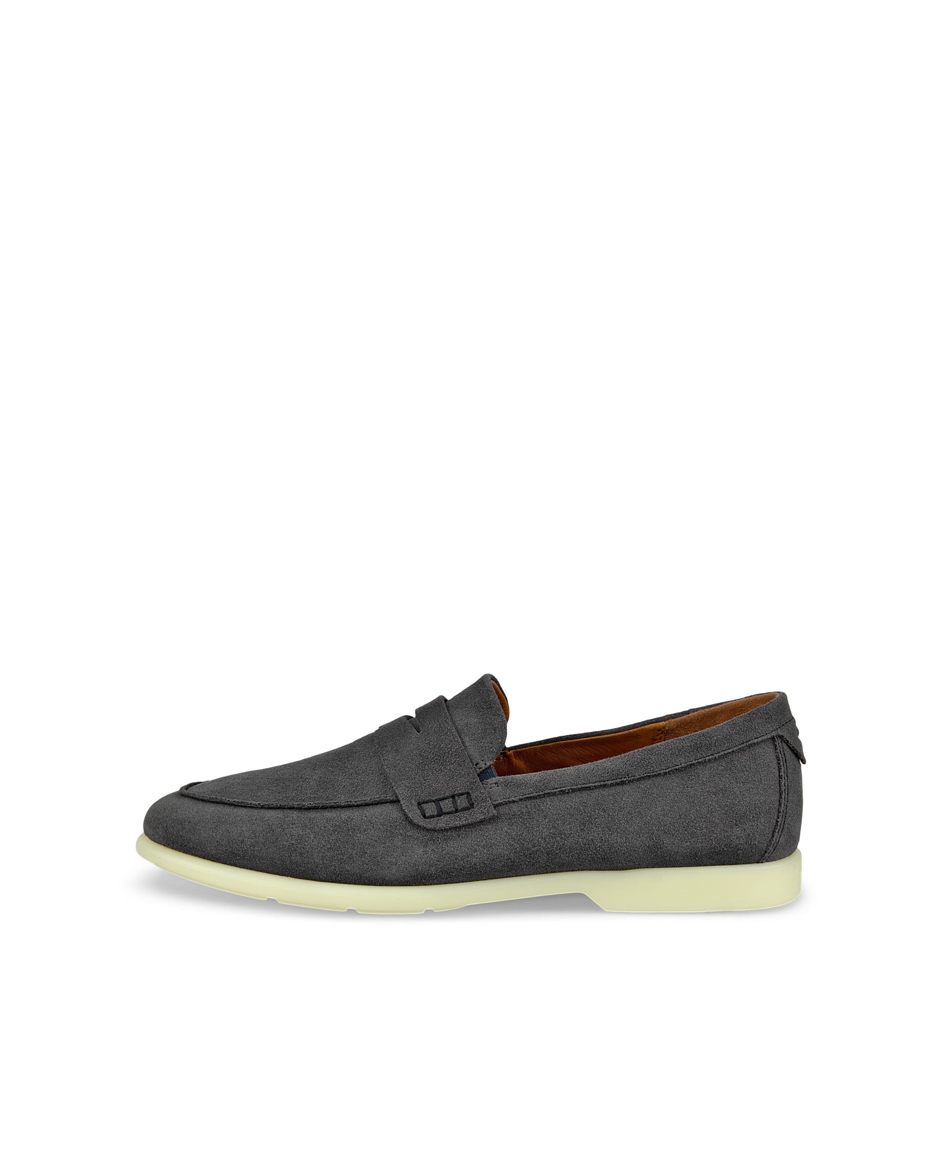 Men's ECCO® Citytray Lite Suede Loafer - Grey - Outside