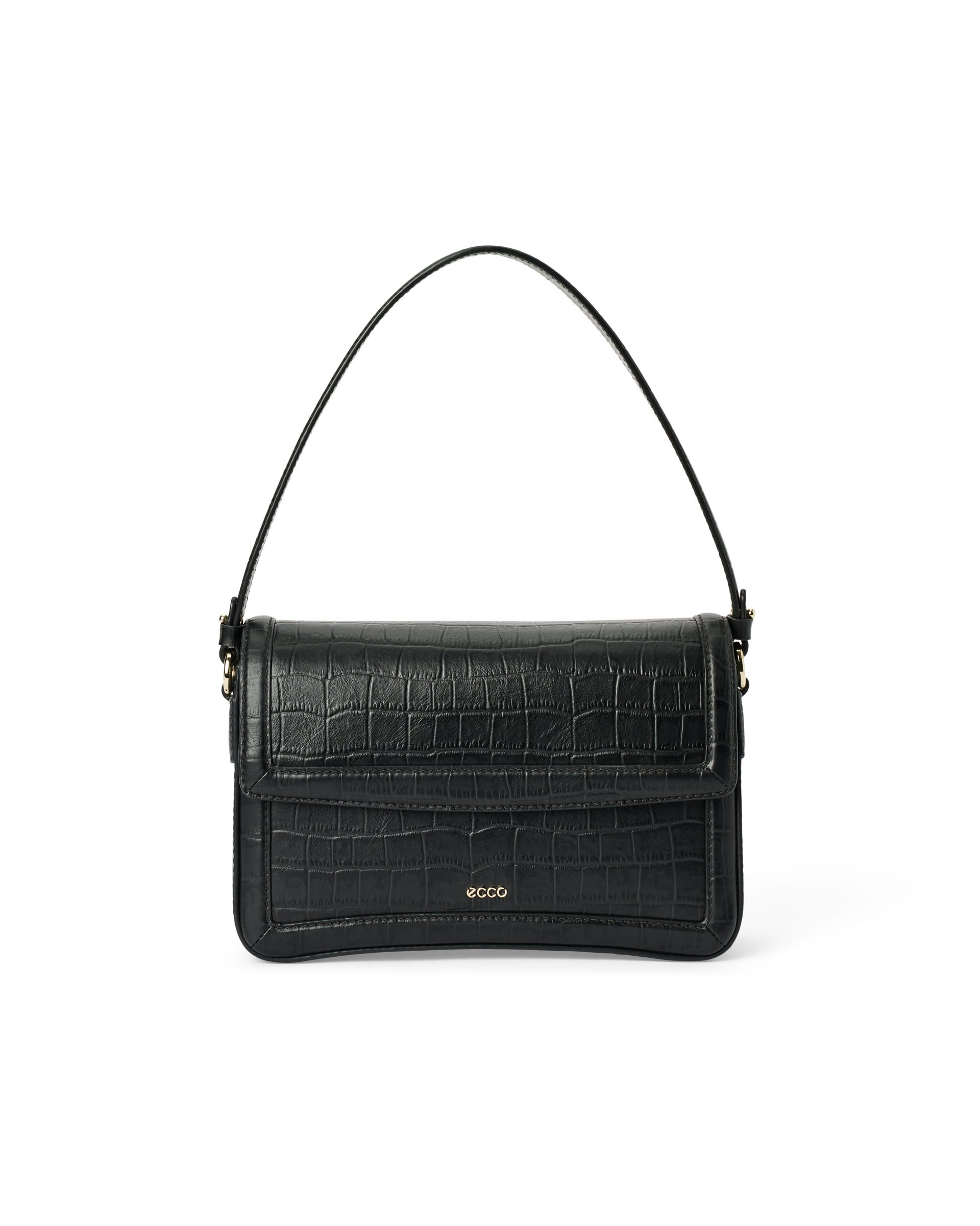 ECCO® PINCH BAG crossbody lædertaske med opadbuet bund til damer - Sort - Main