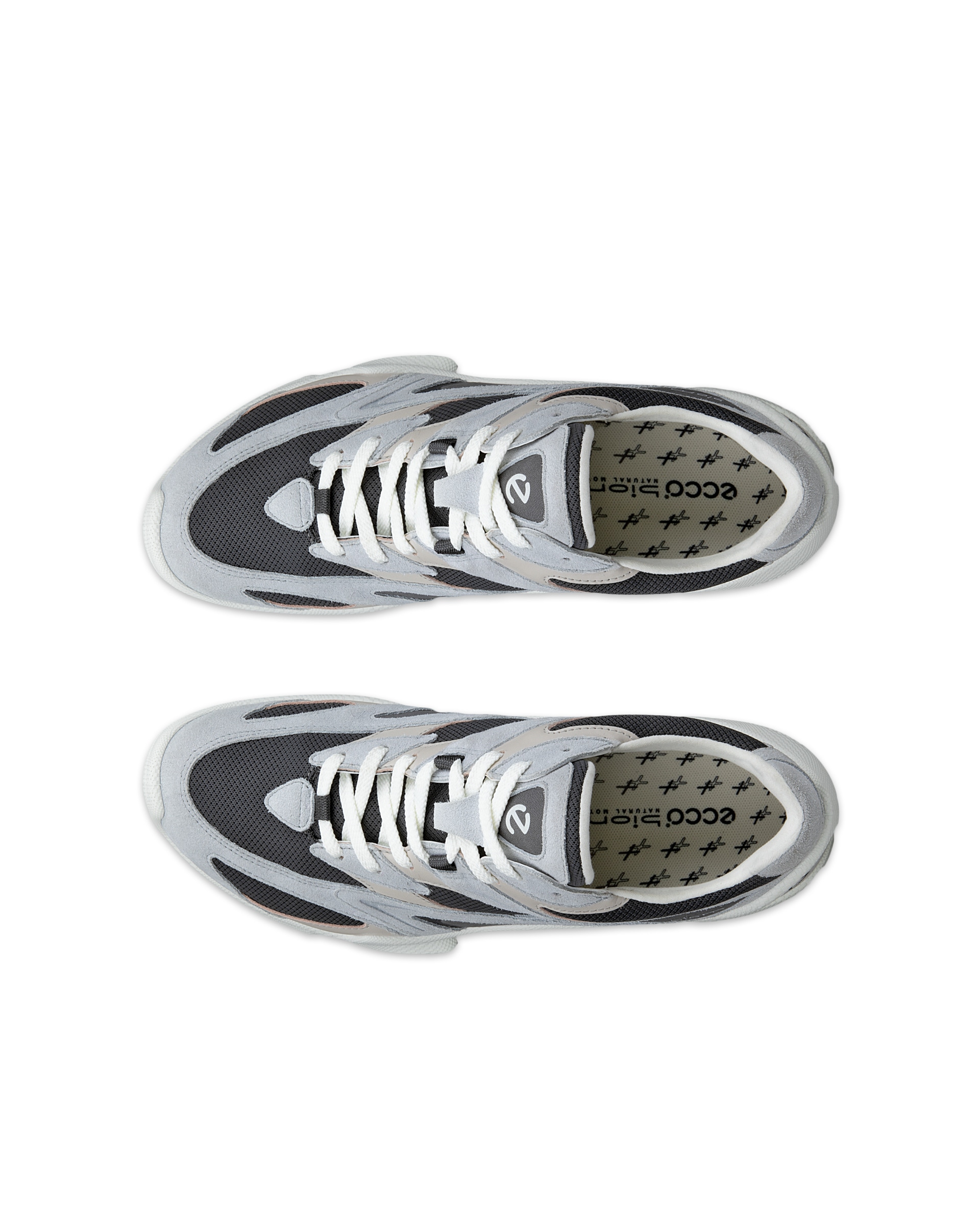 ECCO® BIOM C-TRAIL baskets en daim pour homme - Gris - Top left pair