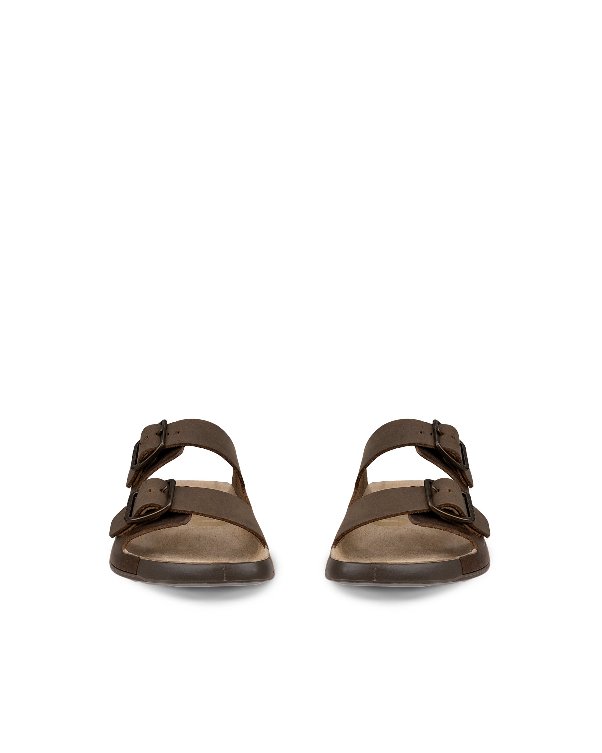 Pánske nubukové sandále 2 remienky ECCO® Cozmo - Hnedá - Front pair