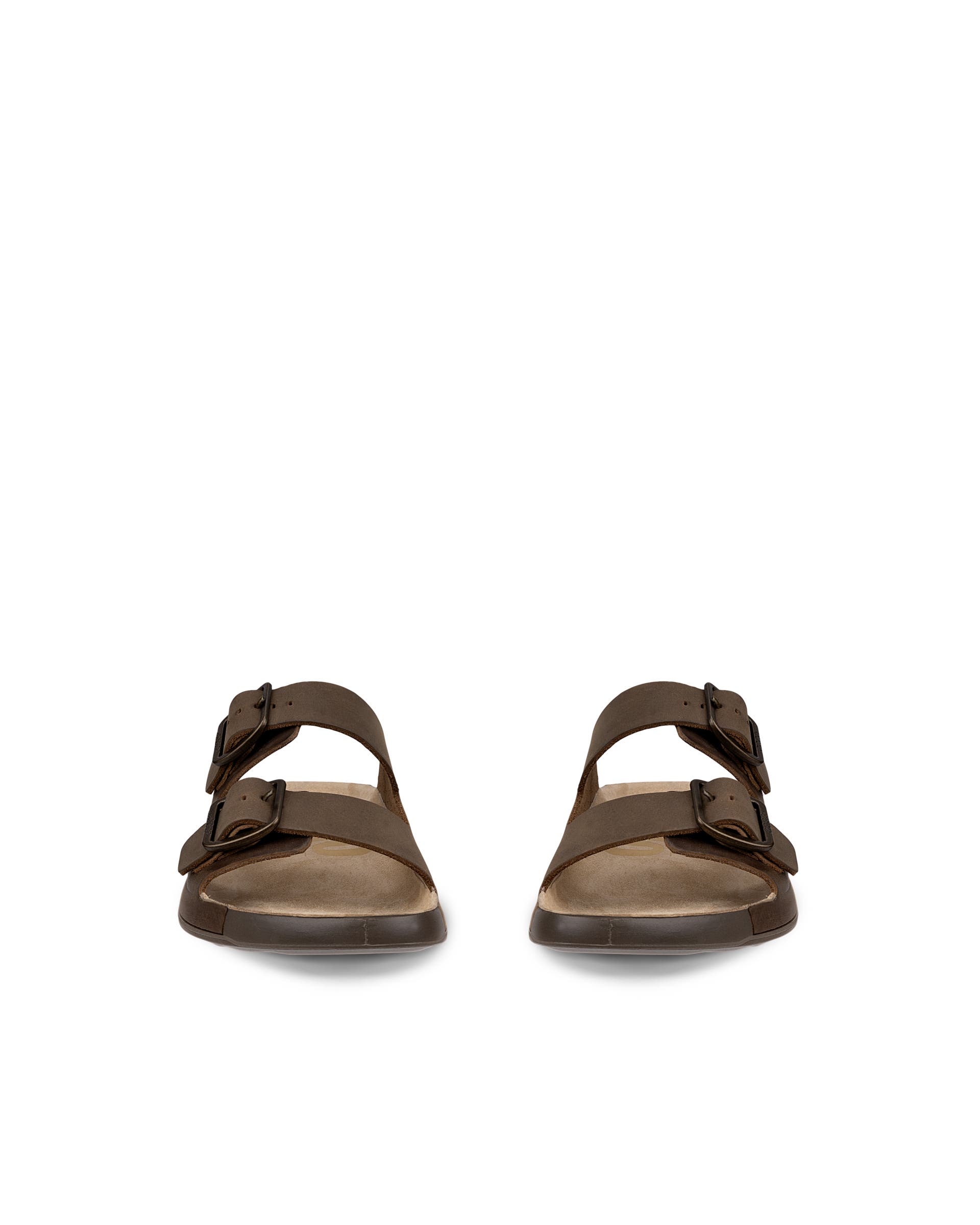 ECCO® Cozmo Herren Nubuksandale mit zwei Riemen - Braun - Front pair