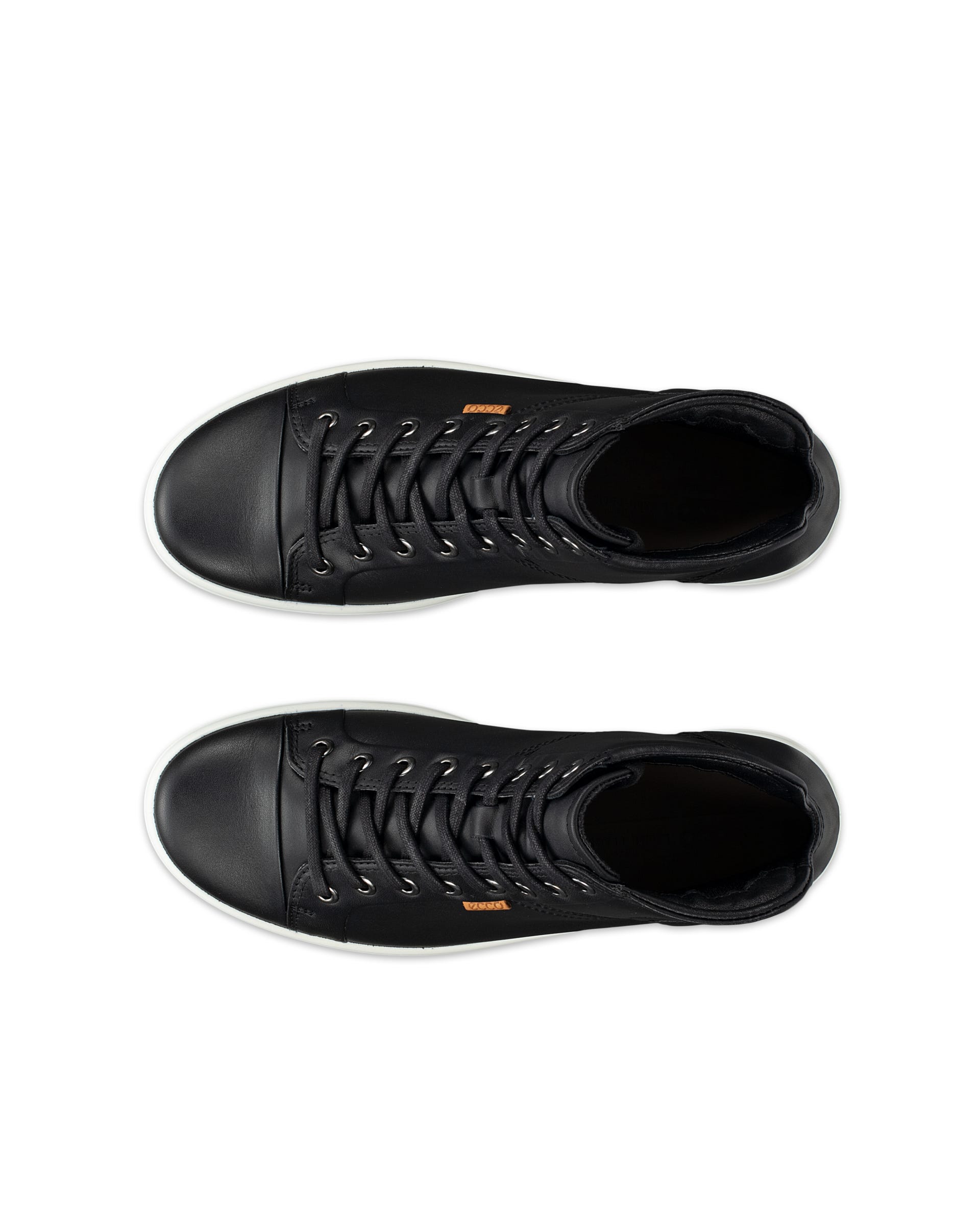 ECCO Women Soft 7 High Top Sneakers - Black - Outside