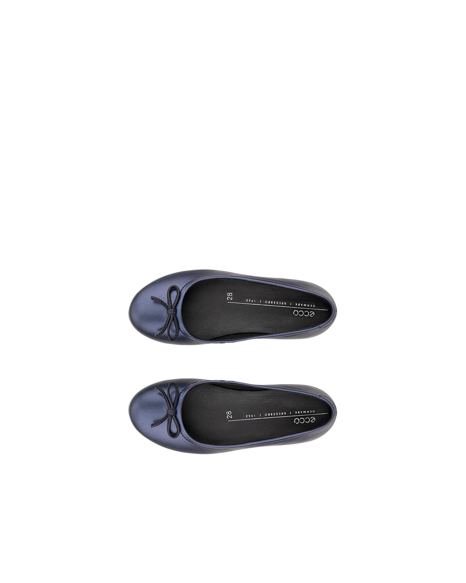 Kids' ECCO® Anine Leather Ballerina - Purple - Top left pair