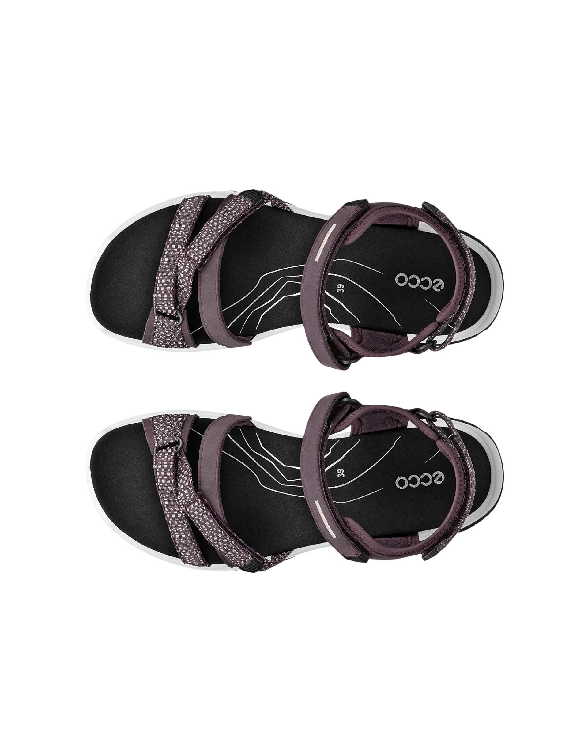 Damskie nubukowe sandały outdoor ECCO® OFFROAD ROAM - Fioletowy - Top left pair