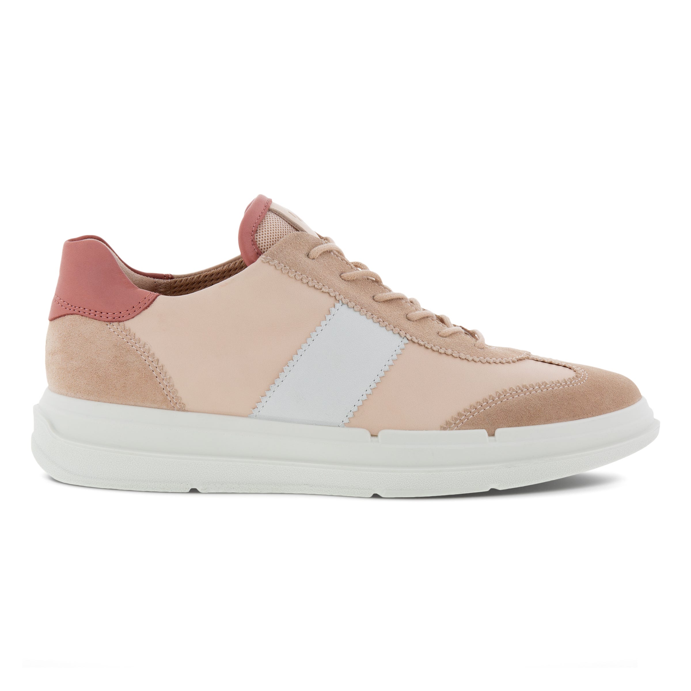 Women's ECCO® Soft X Leather Sneaker - Pink - Outside