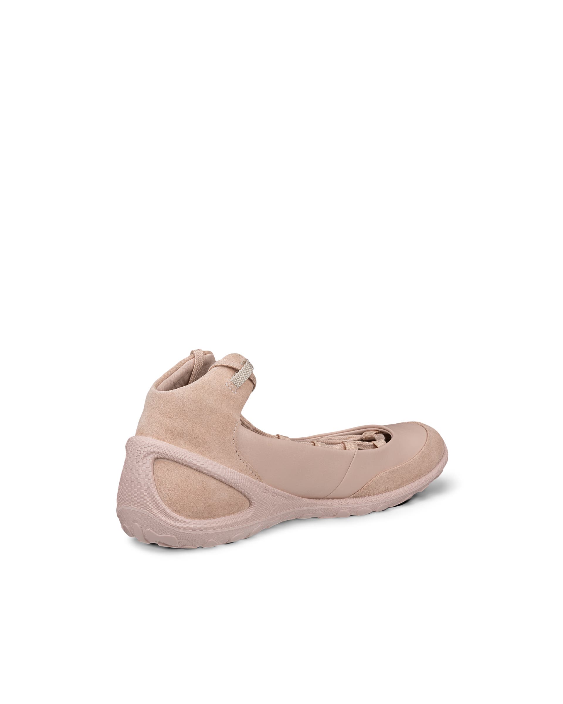 Women's ECCO® Biom Lite Leather Ballerina - Pink - Back