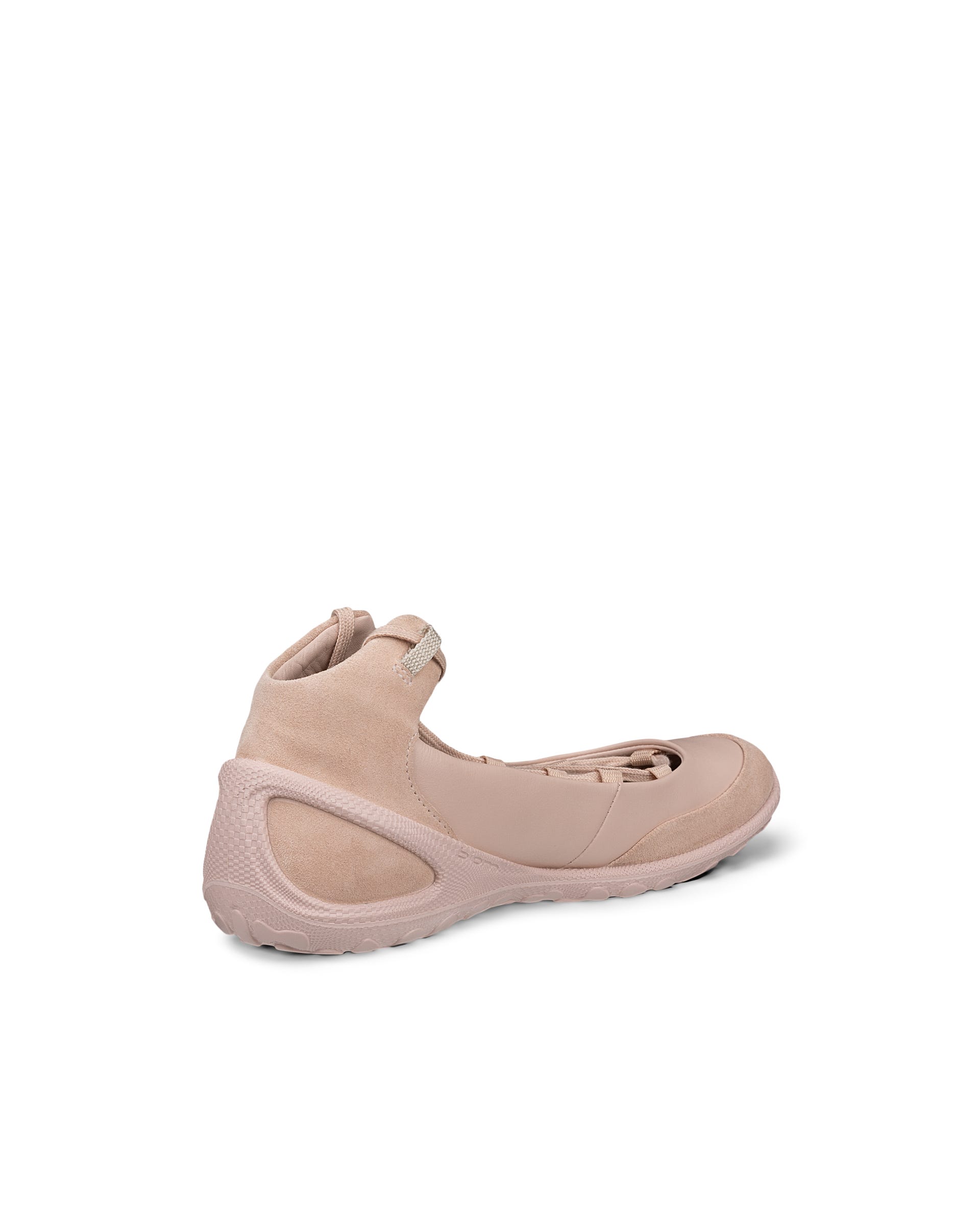 Women's ECCO® Biom Lite Leather Ballerina - Pink - Back