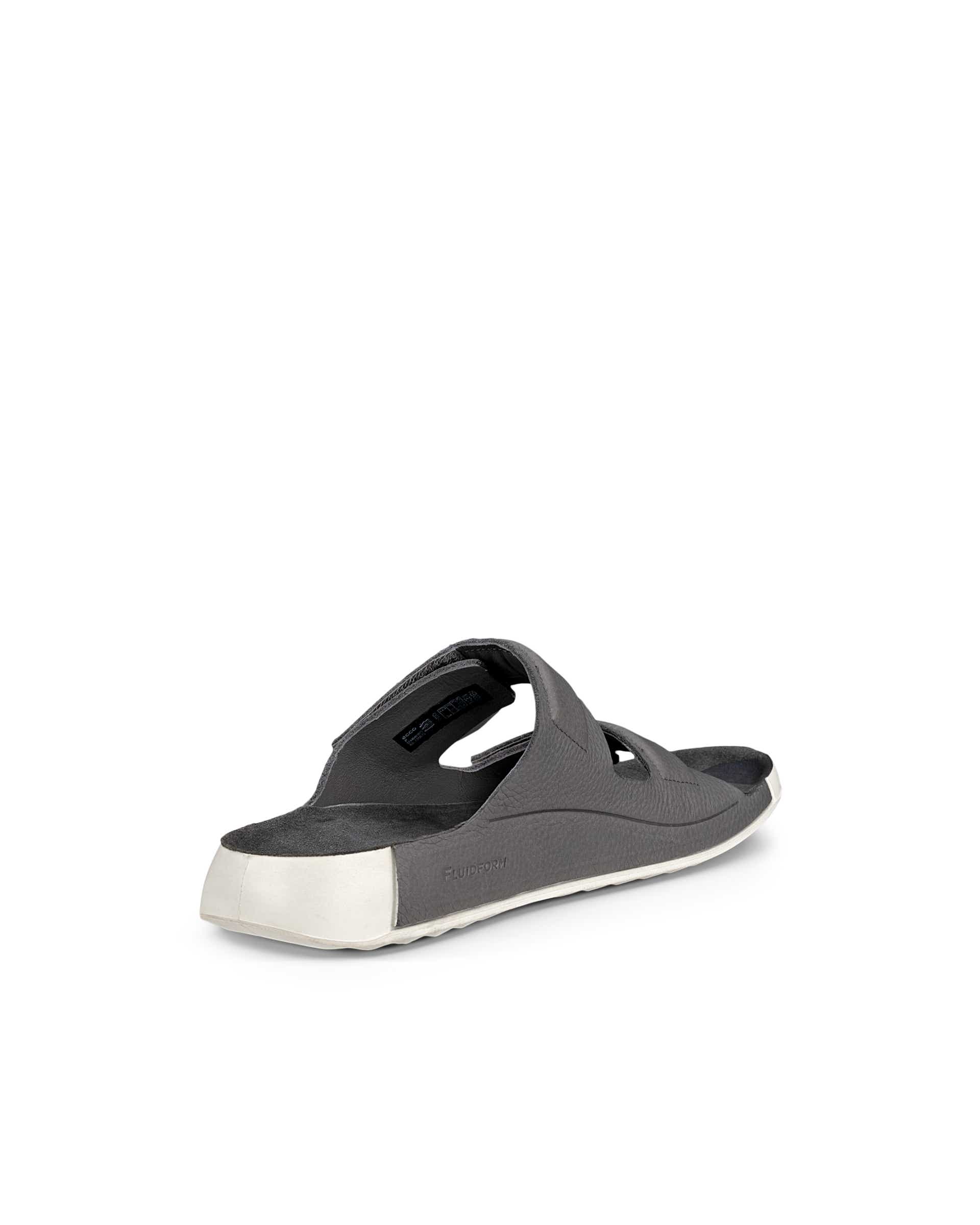 ECCO Cozmo Sandal 60 メンズ レザー2ストラップサンダル - グレー - Back