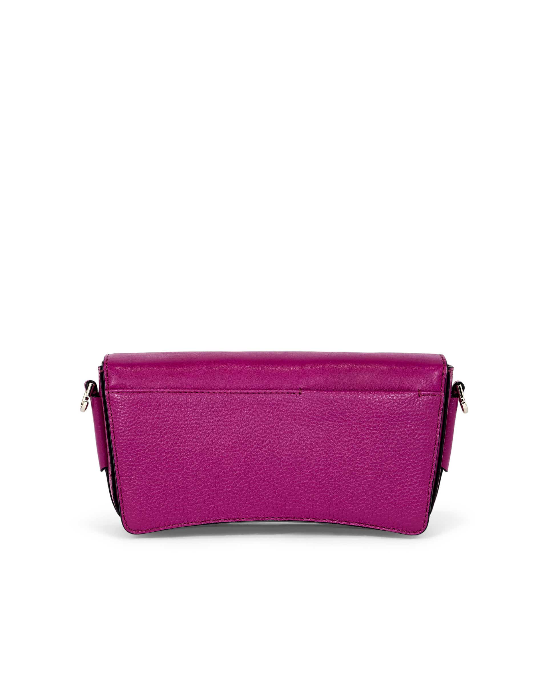 ECCO® Textureblock Leather Pinch Crossbody Bag - Purple - Back