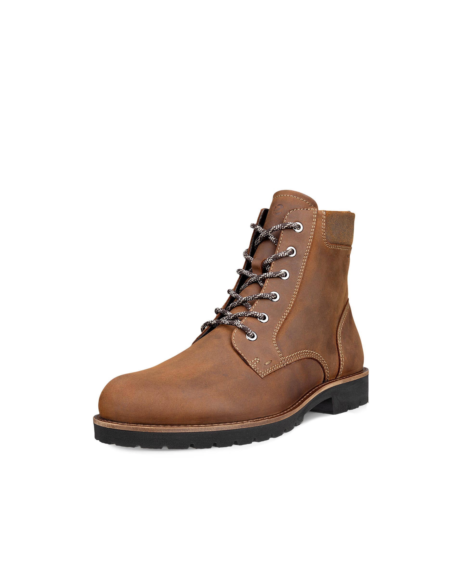 Men's ECCO® CHARLESTOWN Nubuck Waterproof Mid-Cut Boot - Brown - Outside