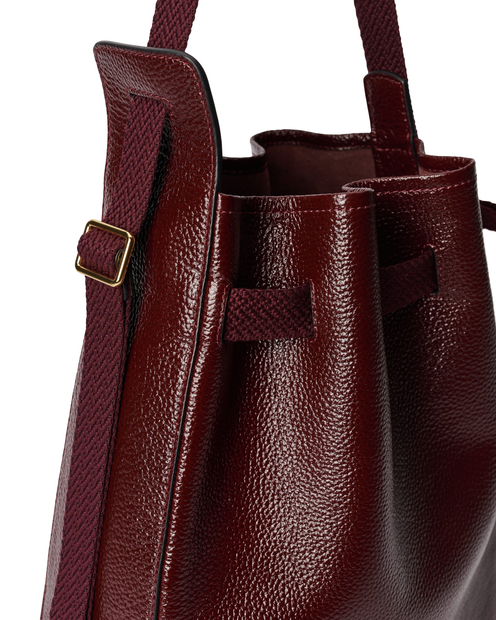 ECCO Sail Medium Shine Pebbled レザーホーボーバッグ - レッド - Detail-2