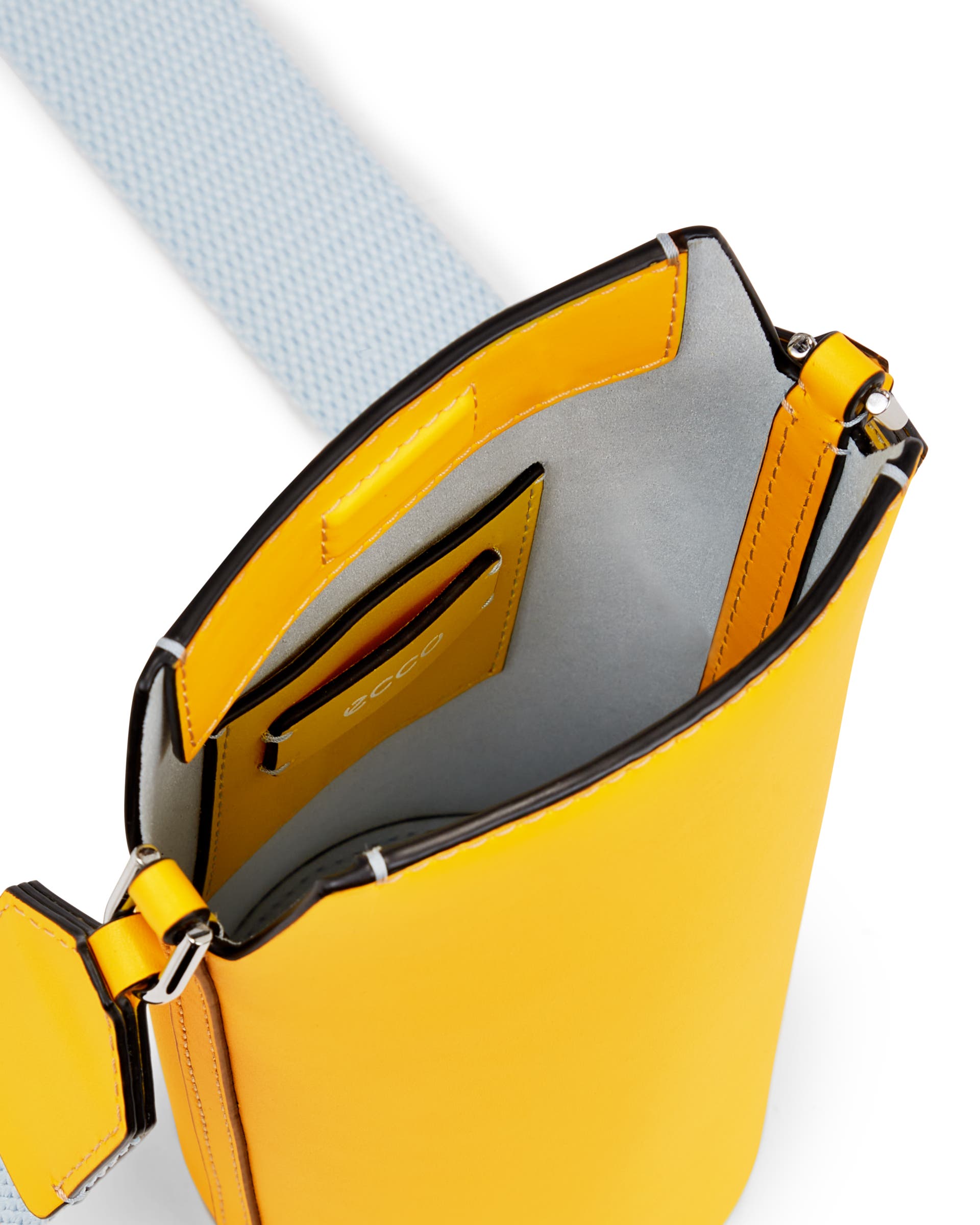 ECCO Pot Wave Plate レザークロスボディバッグ - イエロー - Inside