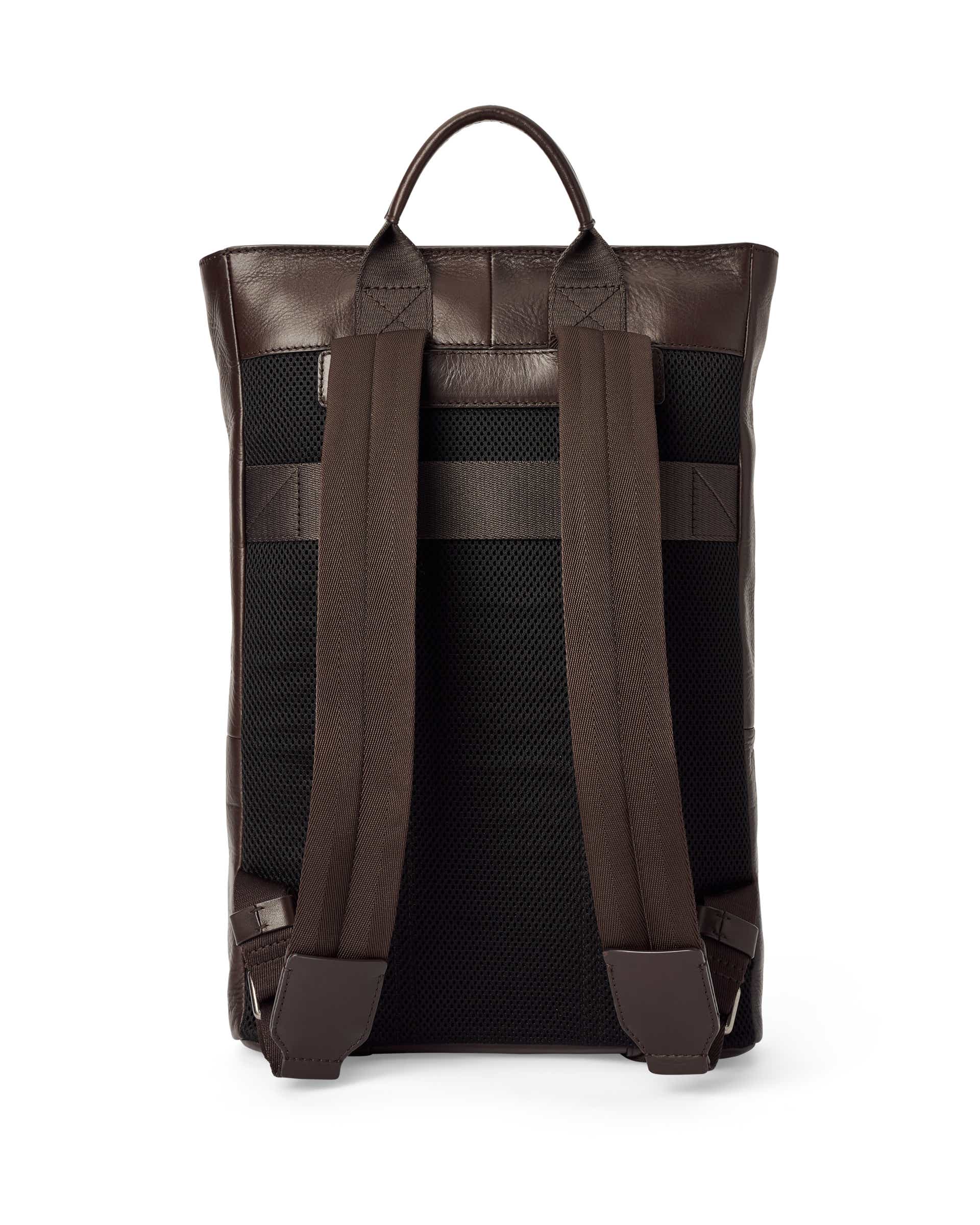 ECCO® SQUARE PACK CITY Fyrkantig ryggsäck skinn - Brun - Back
