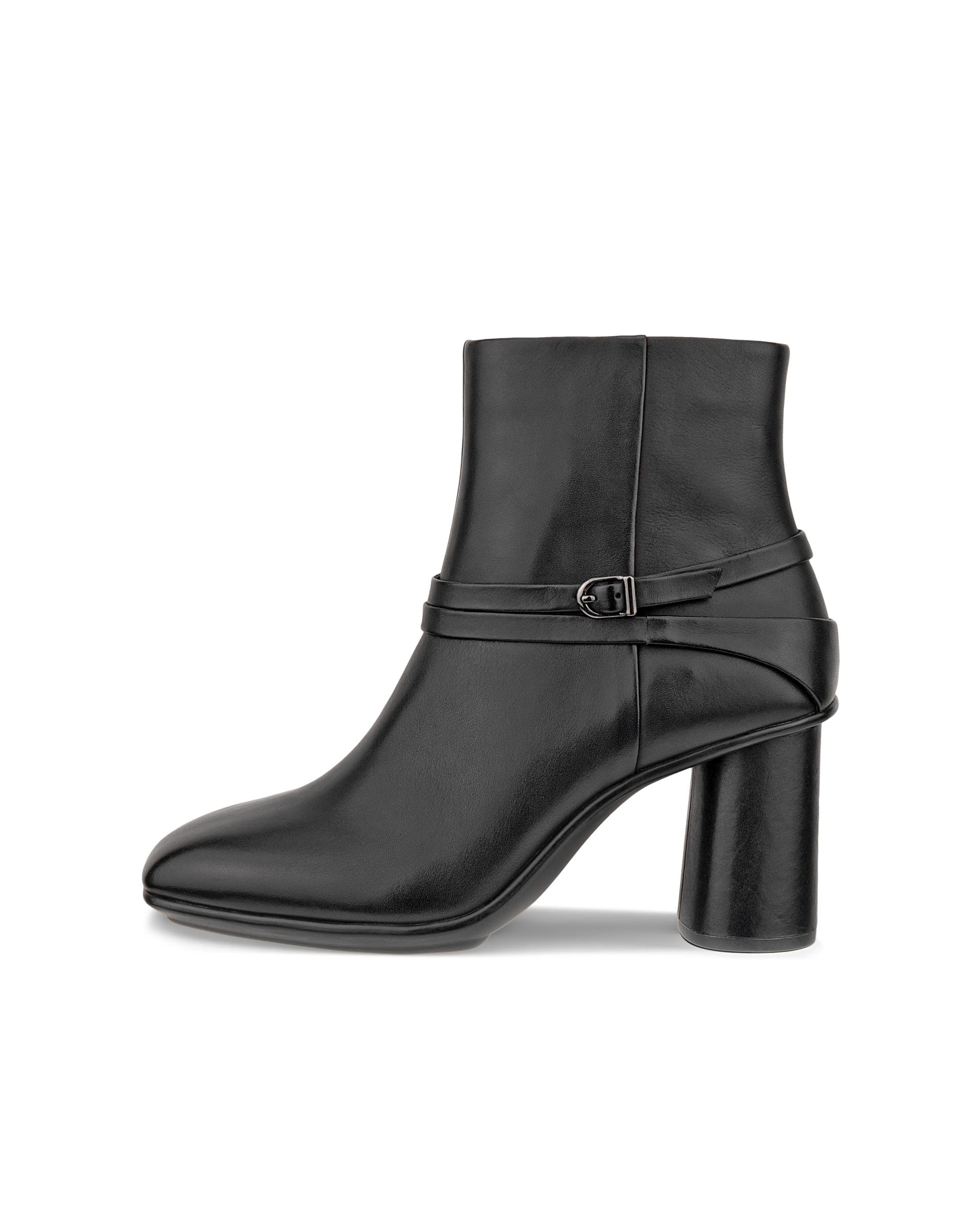 Women's ECCO® Sculpted Alba 65 Leather Ankle Heel Boot - Black - Outside