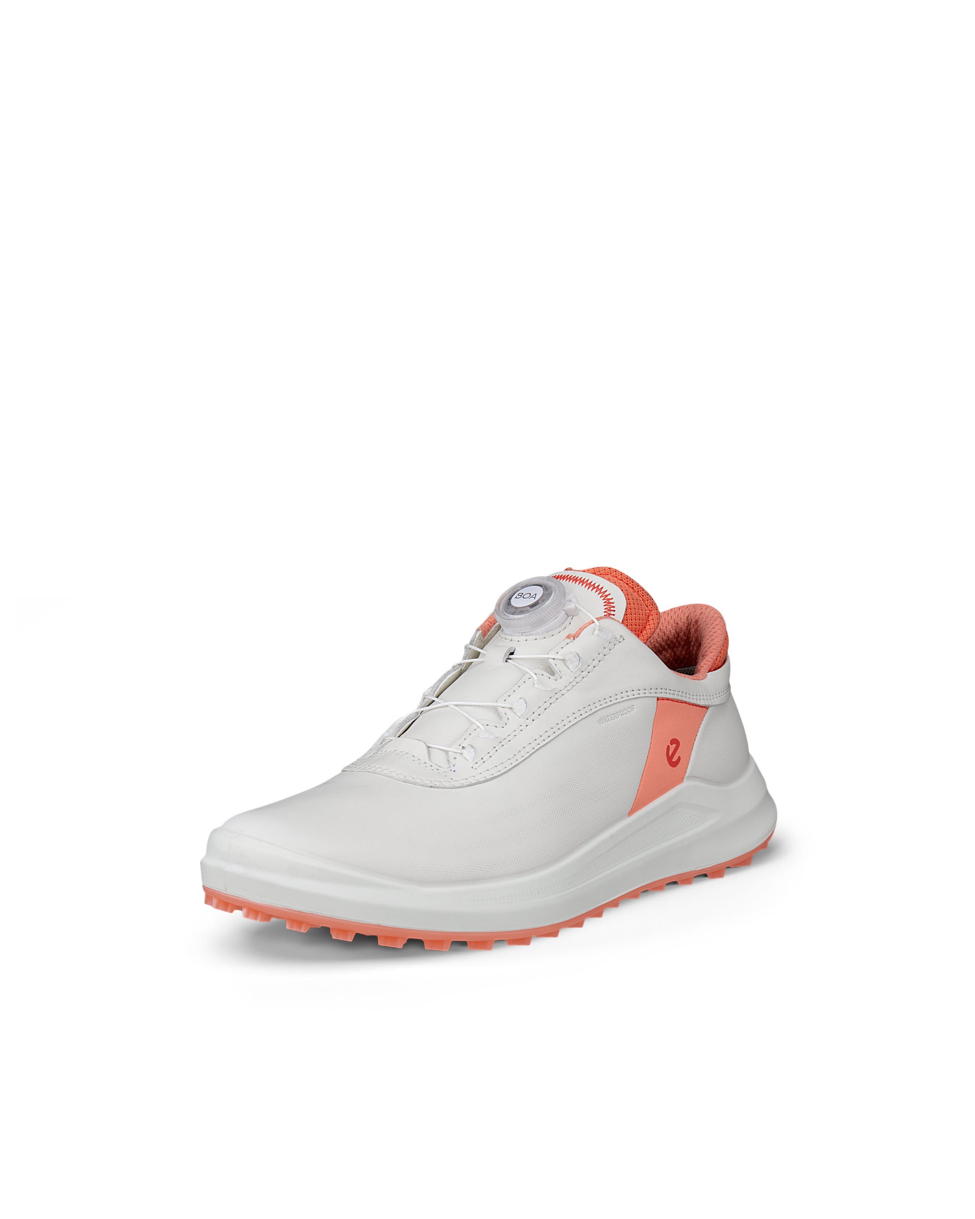 Women's ECCO® Golf Core Leather Waterproof Golf Shoe - White - Main