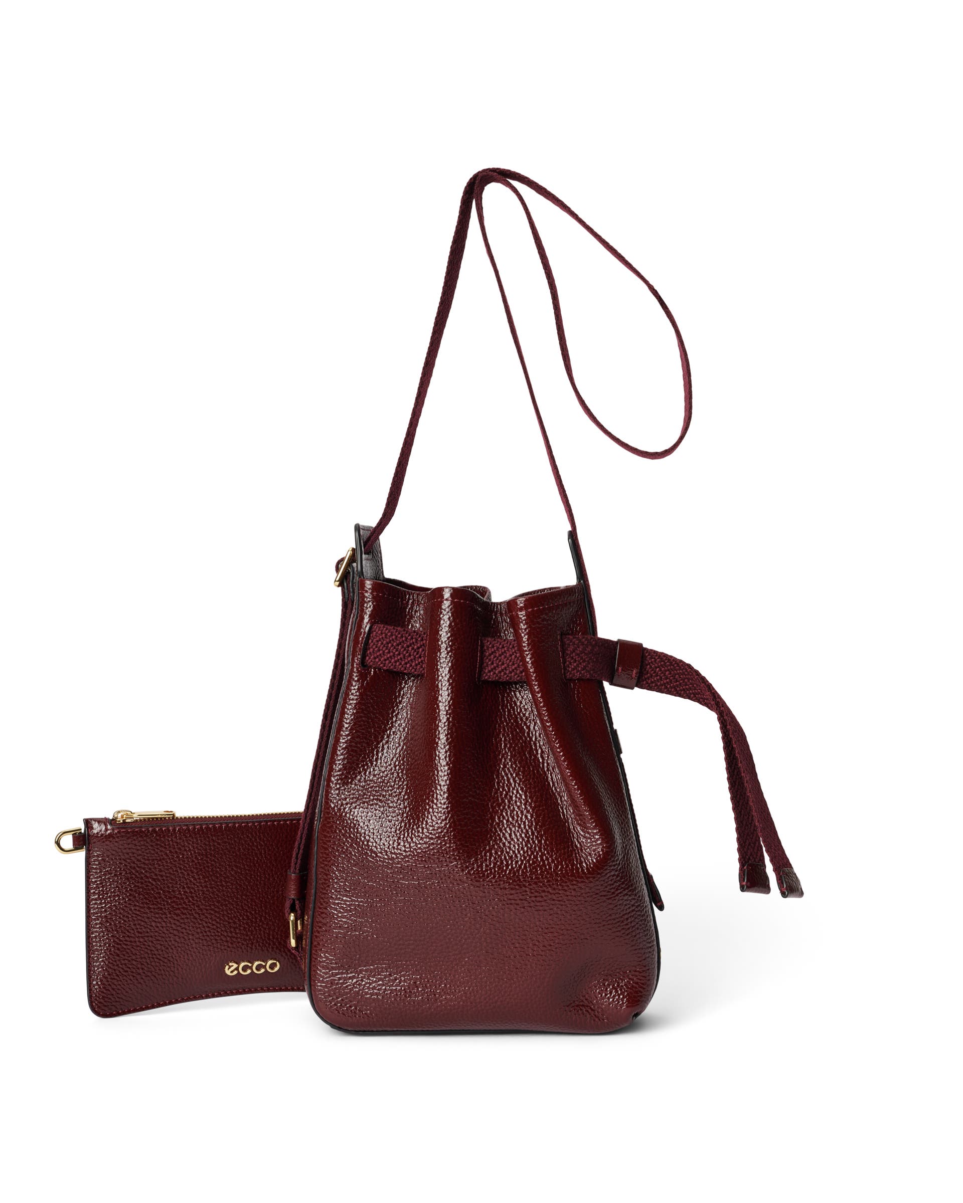 ECCO Sail Small レザーホーボーバッグ - レッド - Main