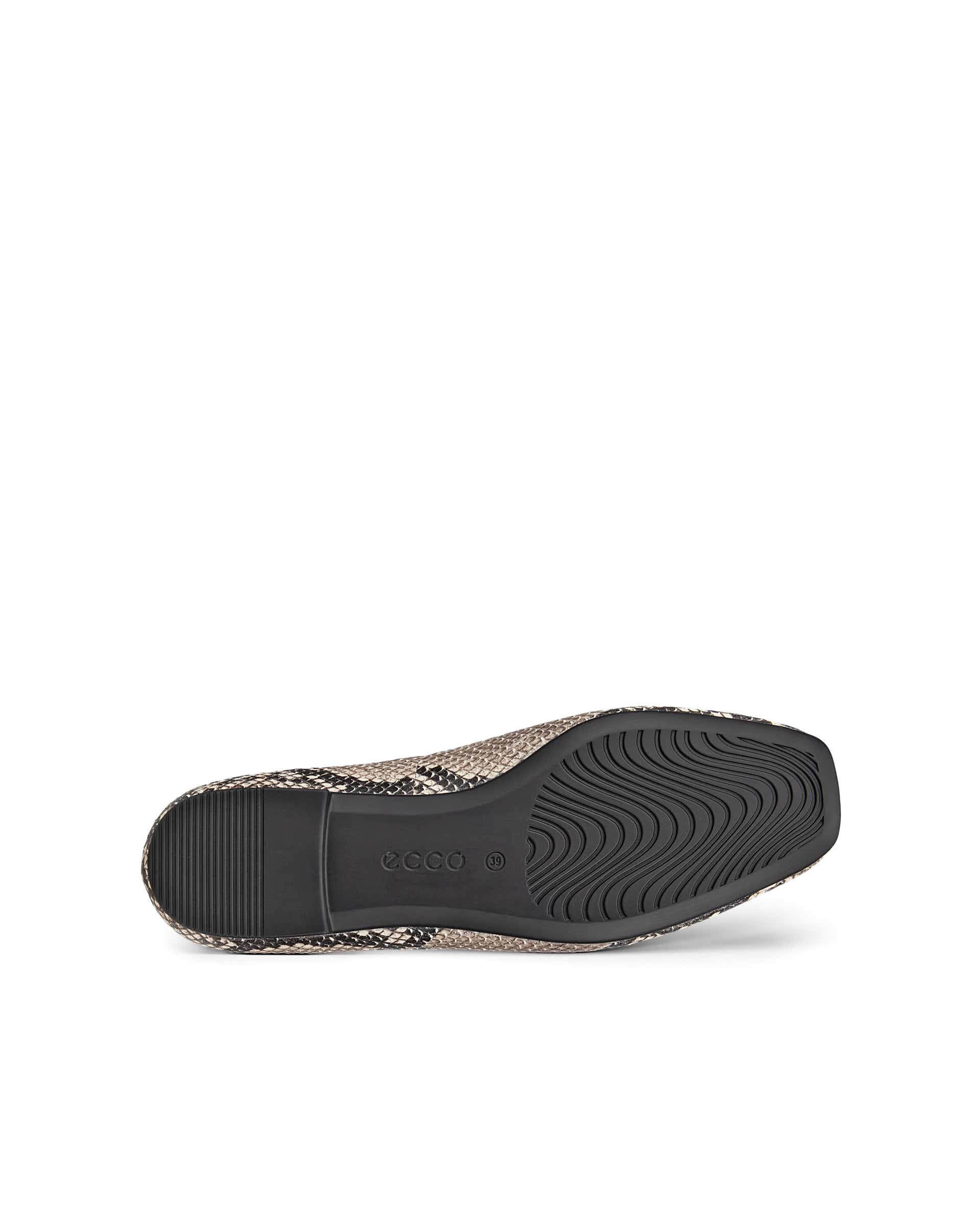ECCO® Margot női bőr balerinacipő - Bézs - Sole