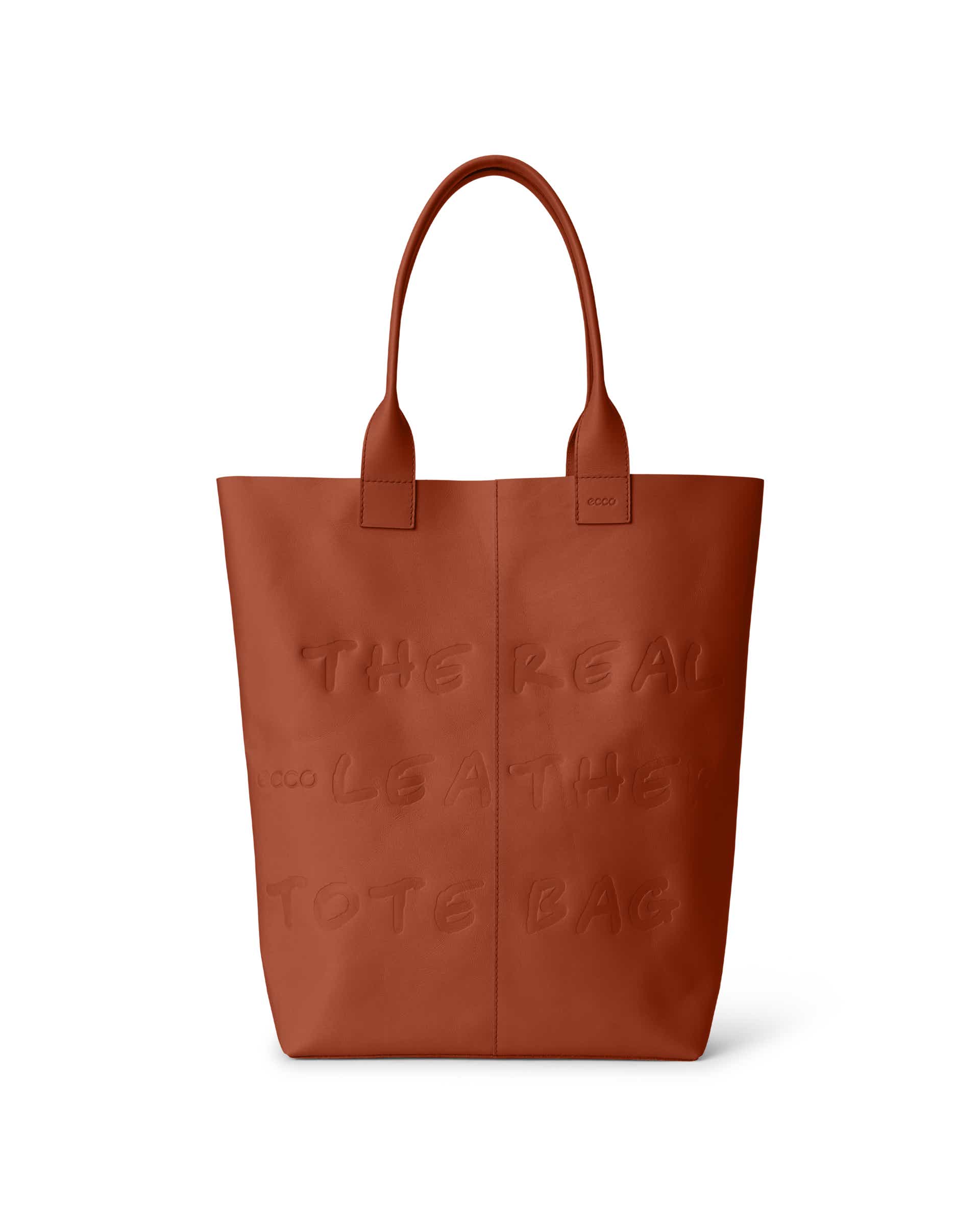 Tote Real Leather - 브라운 - Main