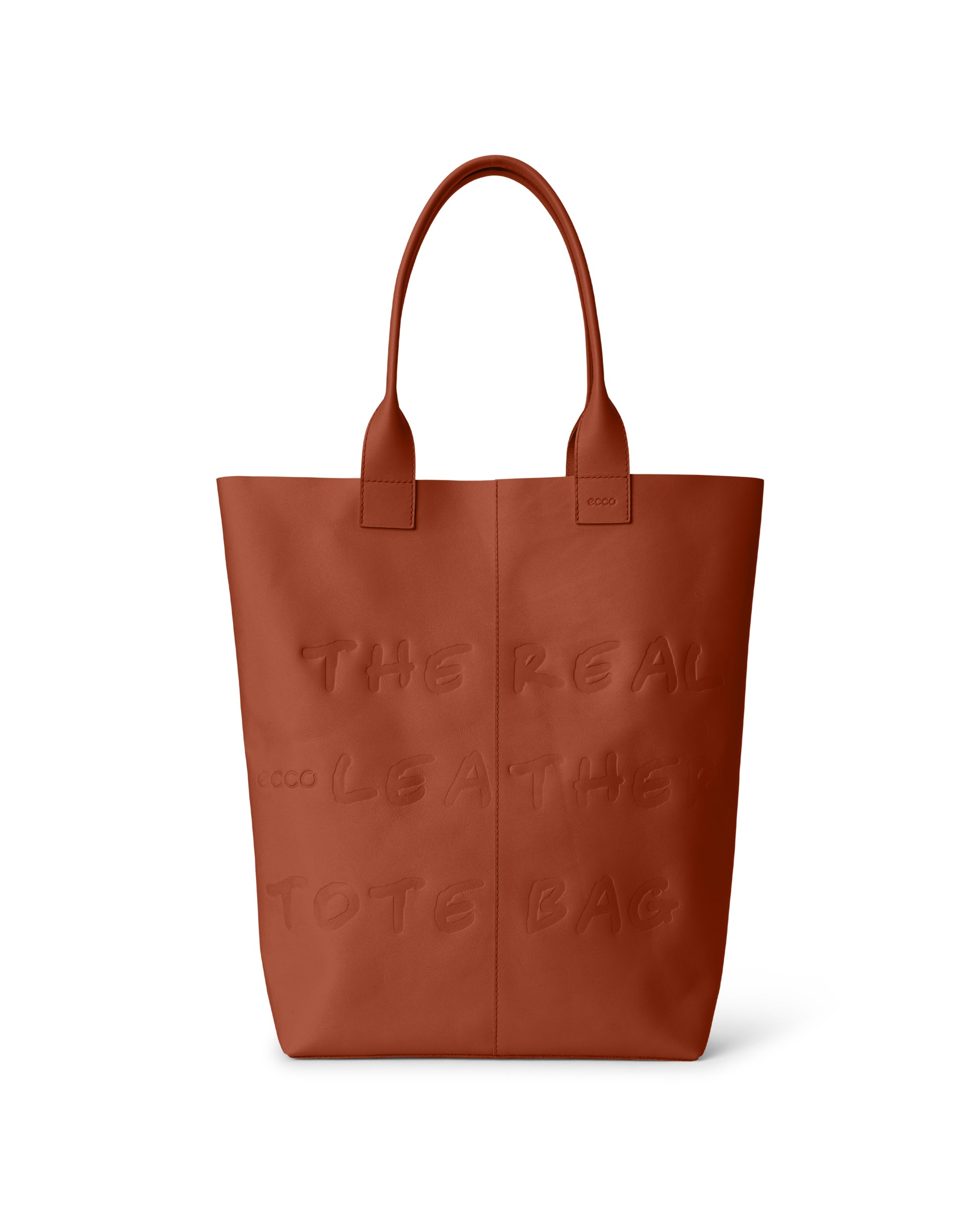 ECCO TOTE REAL LEATHER レザートートバッグ - ブラウン - Main