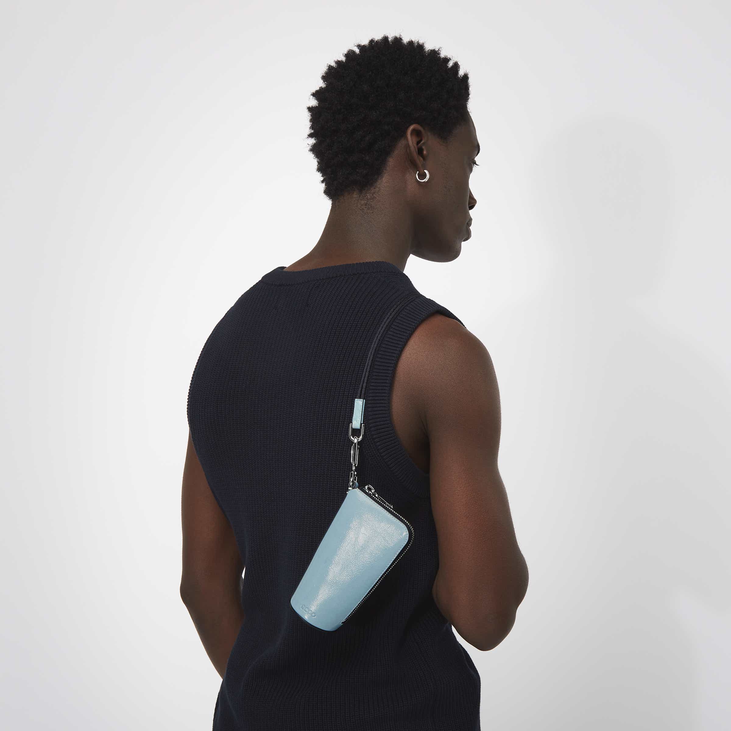 ECCO® Indigo Leather Pouch Bag - Blue - Modelshot-1