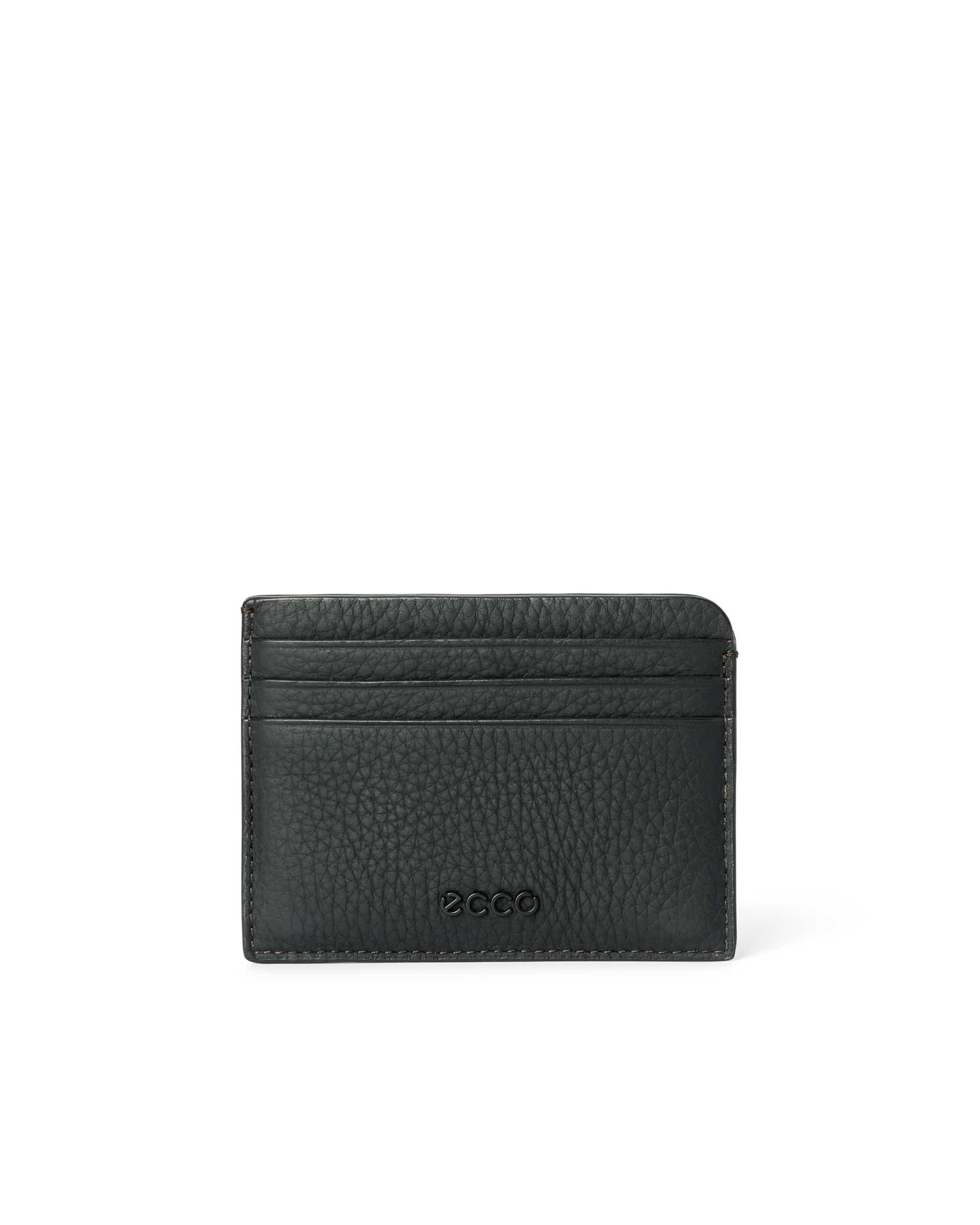 ECCO® Card Case Slim Leather Wallet - Black - Main