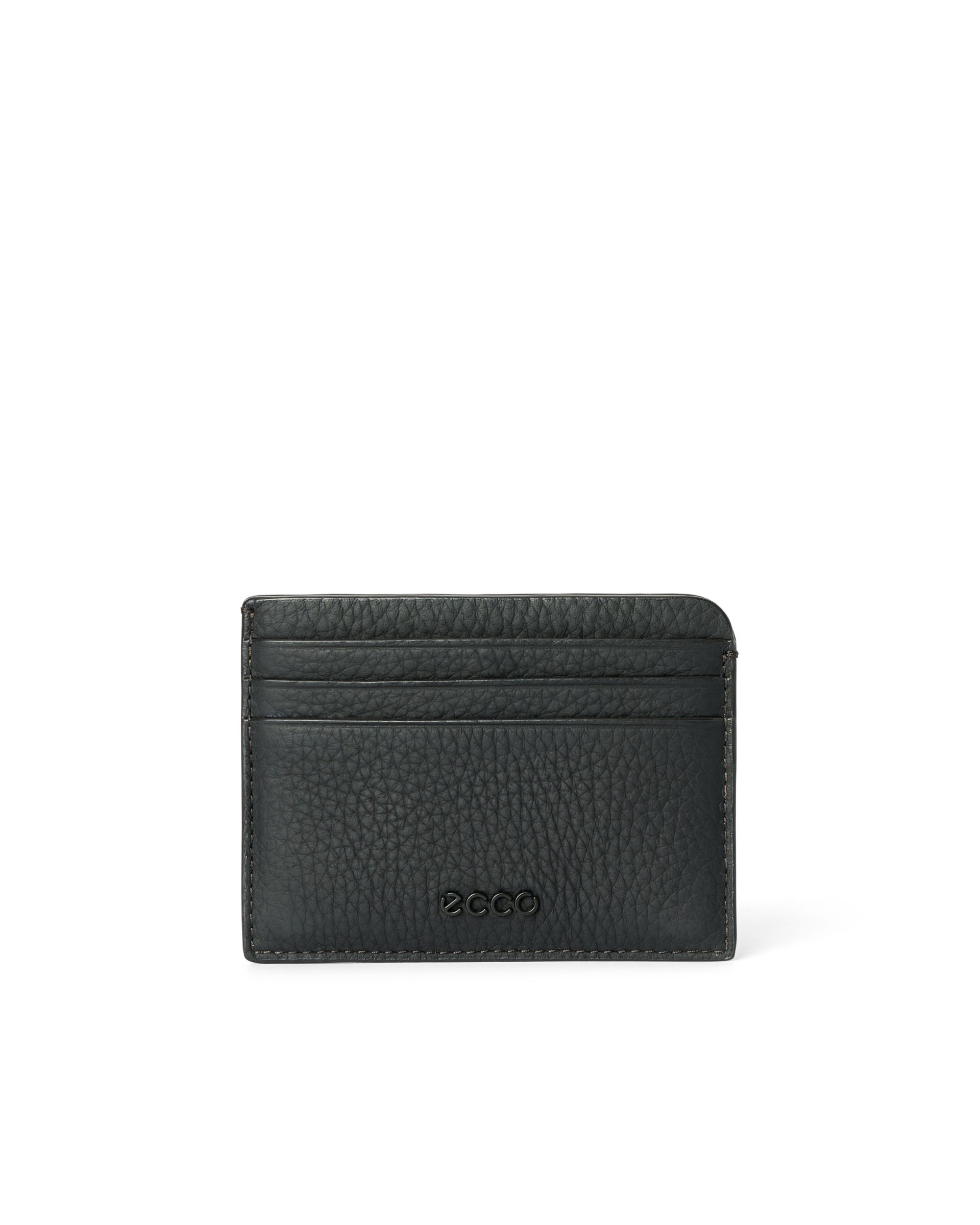ECCO® Card Case Slim Leather Wallet - Black - Main
