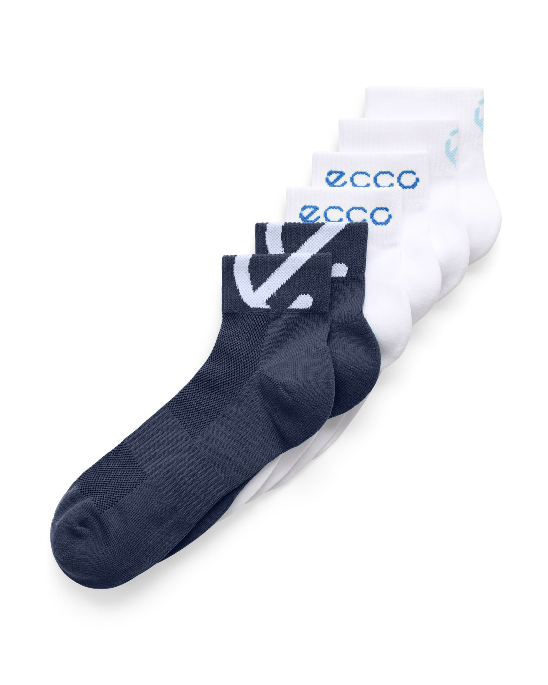 Unisex ECCO® ACTIVE EVERYDAY Ankle Socks - White - Main