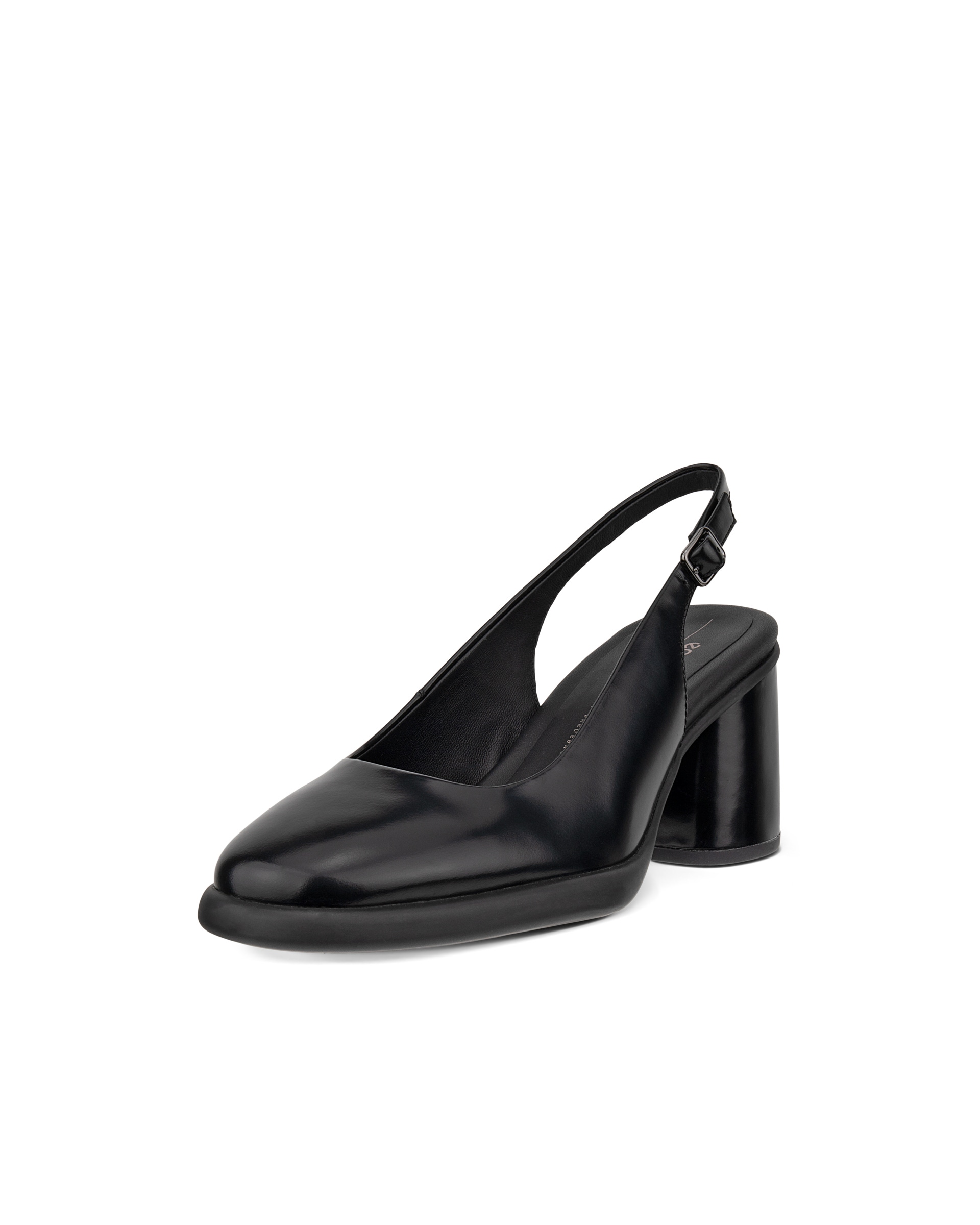 Zapatos de piel con tacón cuadrado ECCO® Sculpted LX 55 para mujer - Negro - Main