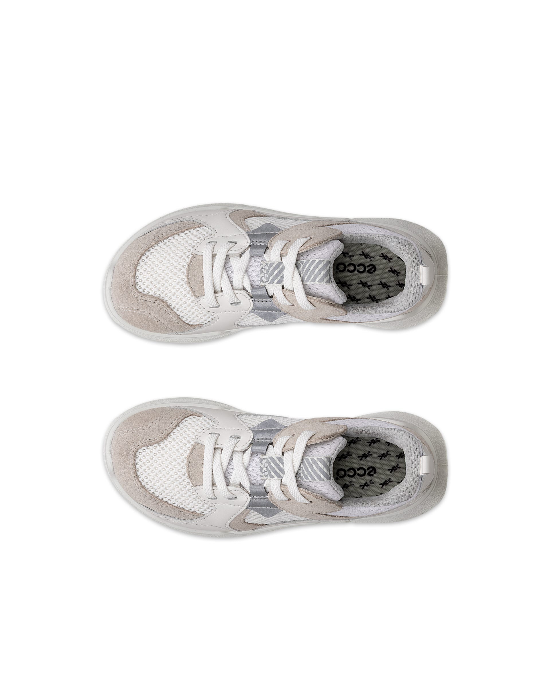 Dětské velurové outdoorové tenisky ECCO® BIOM 2.2 - Bílá - Top left pair