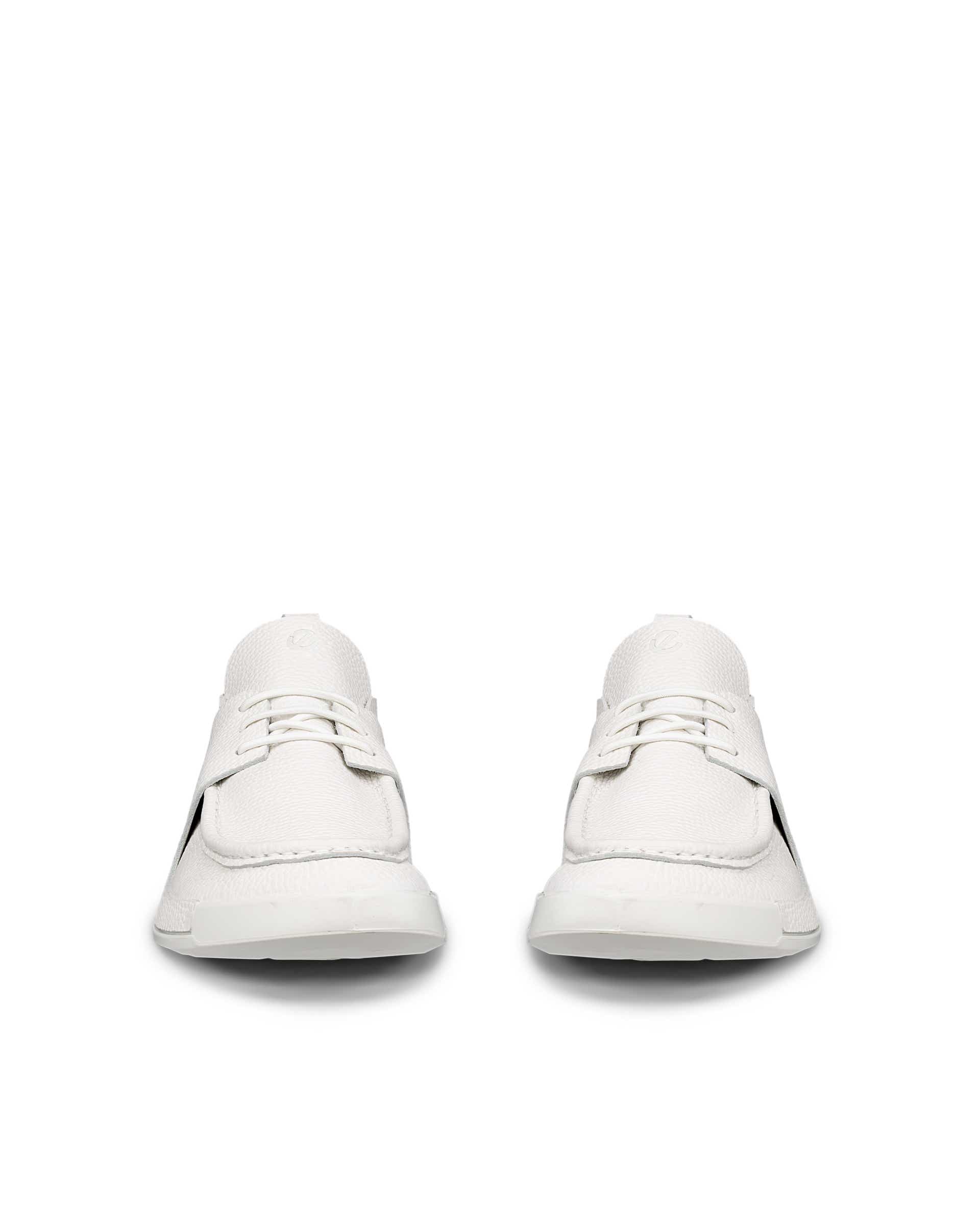 ECCO Cozmo メンズ レザーモックトゥシューズ - ホワイト - Front pair