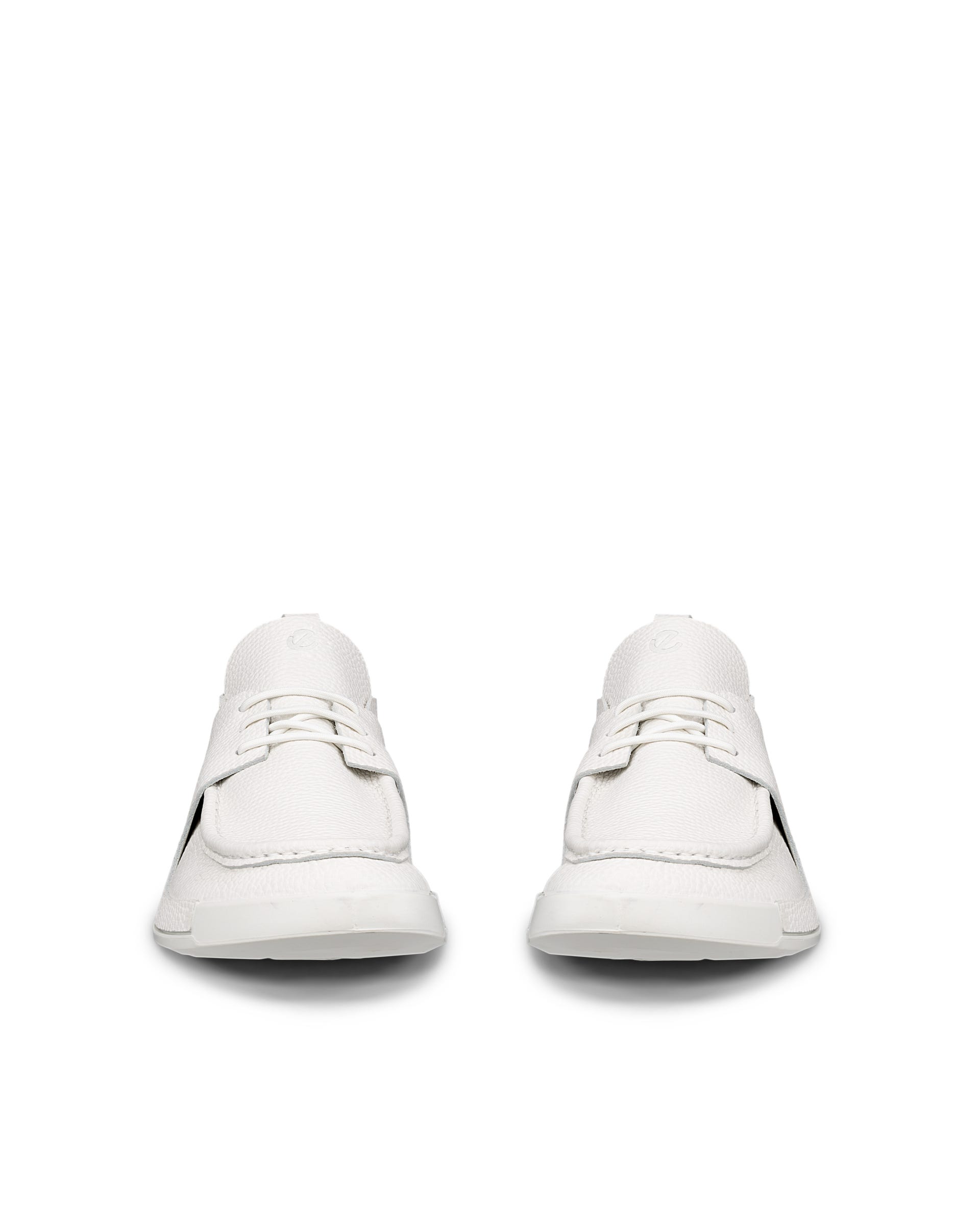 ECCO Cozmo メンズ レザーモックトゥシューズ - ホワイト - Front pair
