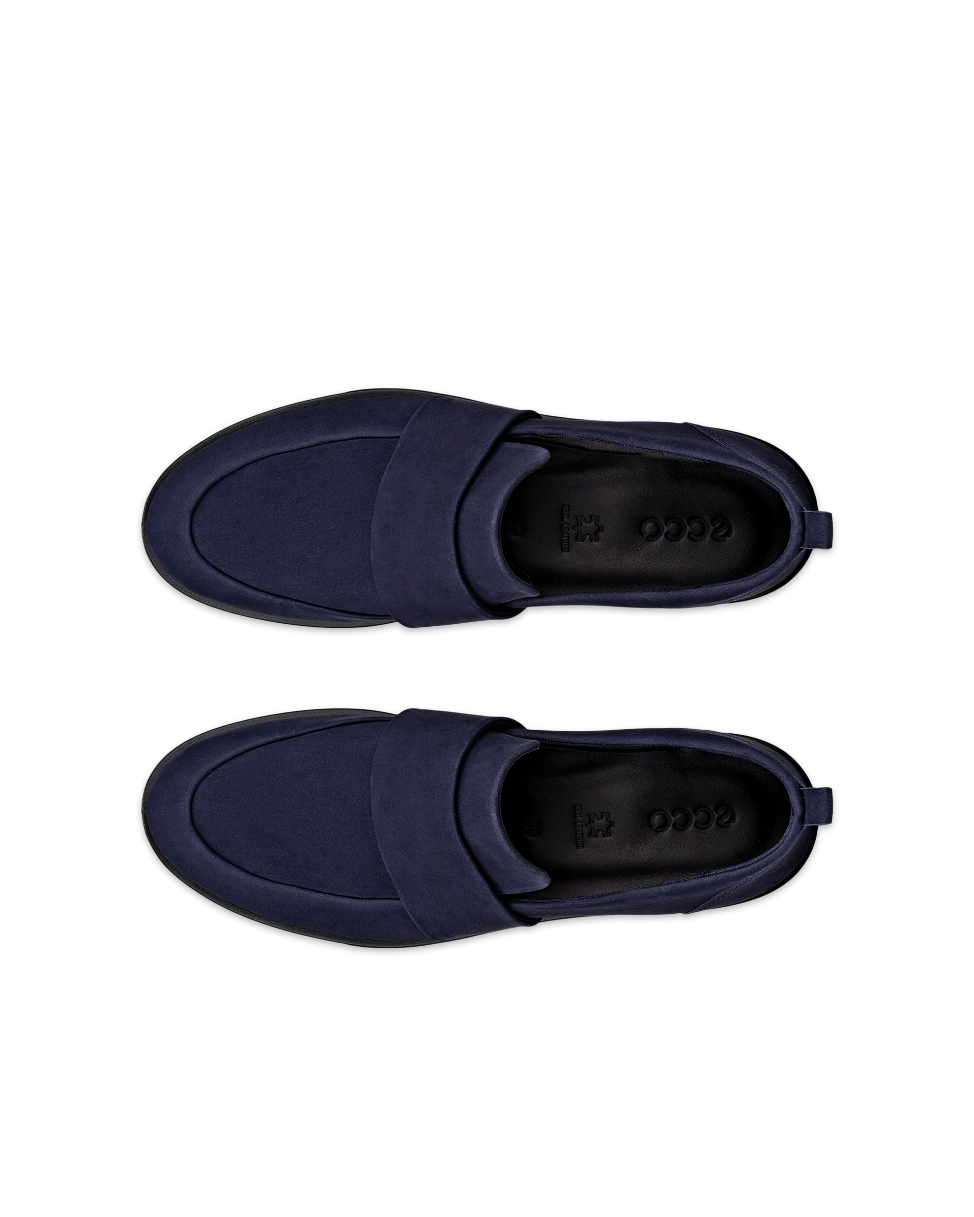 ECCO® BELLA mocassins nubuck pour femme - Bleu - Top left pair