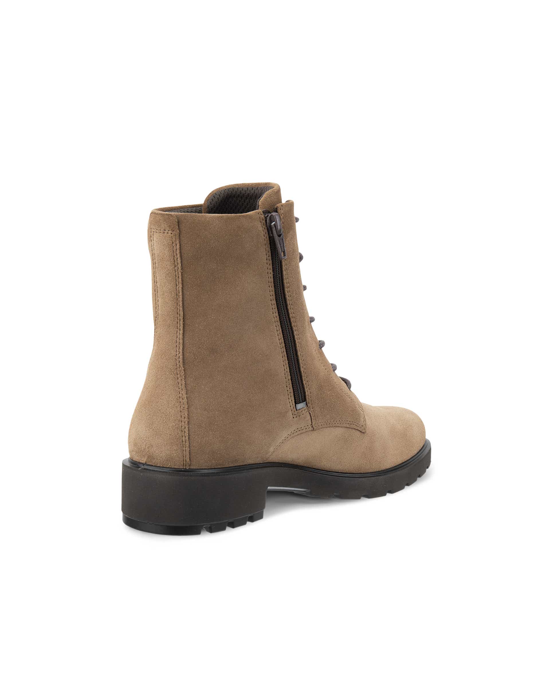 Women's ECCO® METROPOLE VIENNA Suede Mid-Cut Boot - Brown - Back
