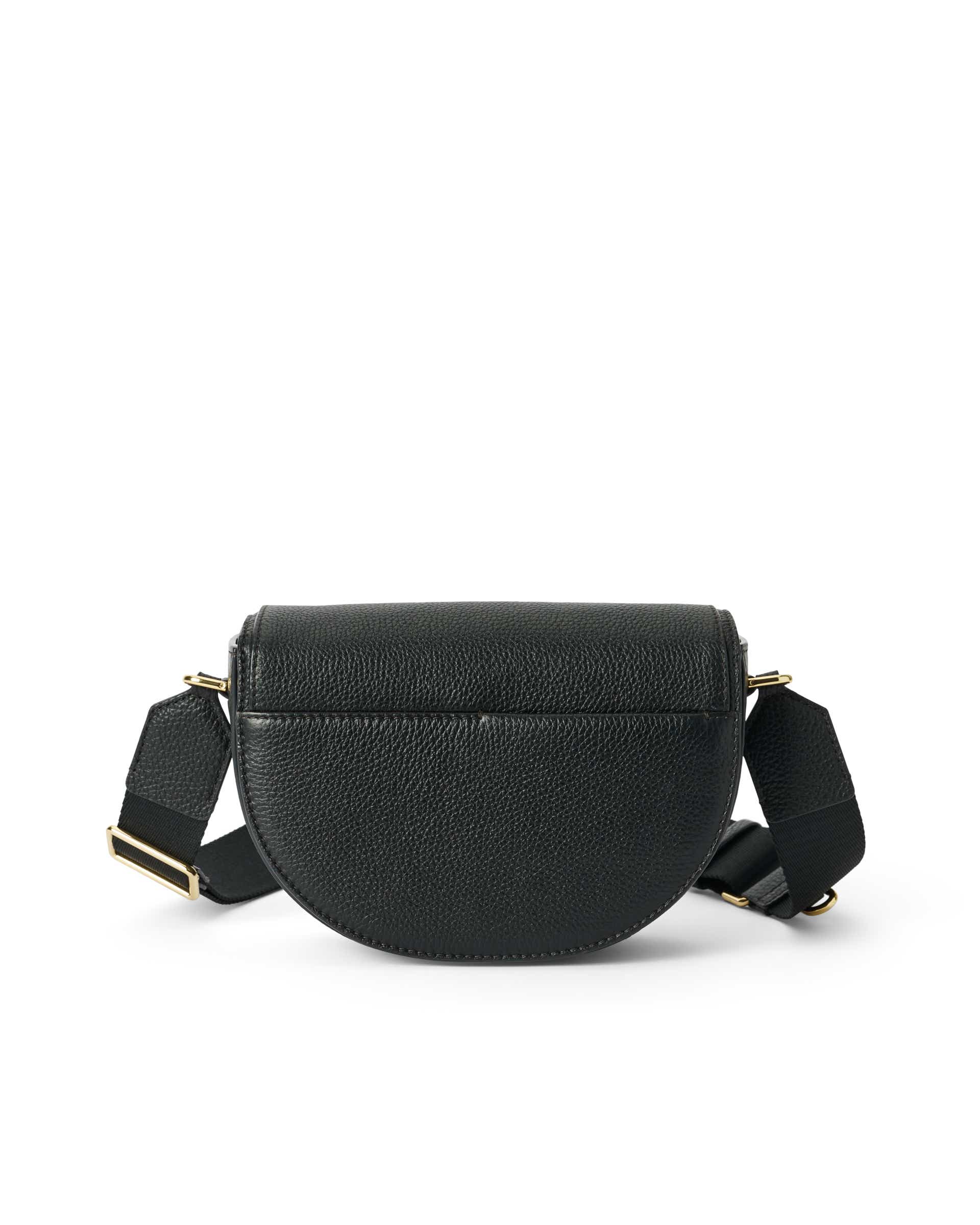 Skórzana torebka przez ramię ECCO® Saddle Bag - Czarny - Back