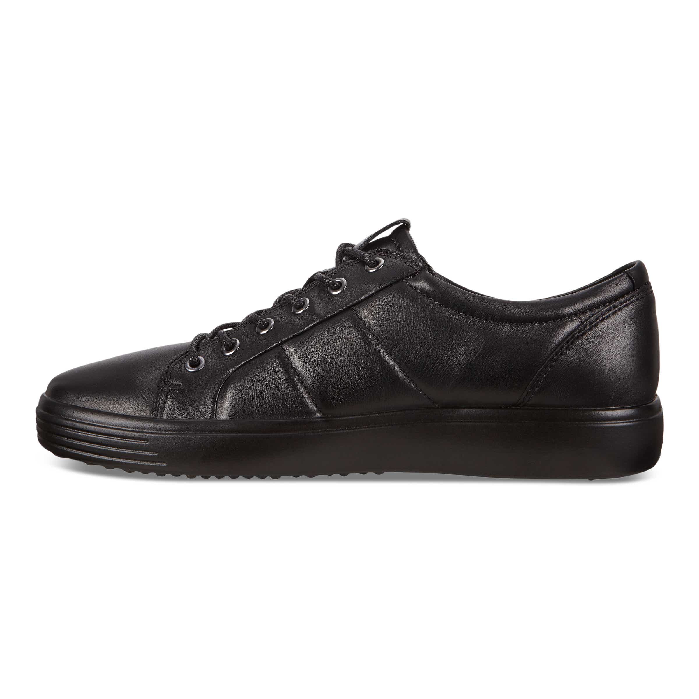 Men's ECCO® Soft 7 Leather Sneaker - Black - Inside