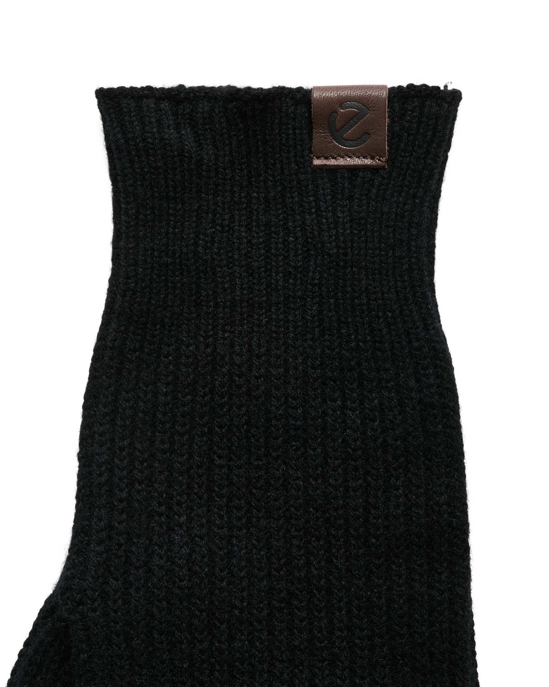 Men's ECCO® Classic Textile Gloves - Black - Detail-1