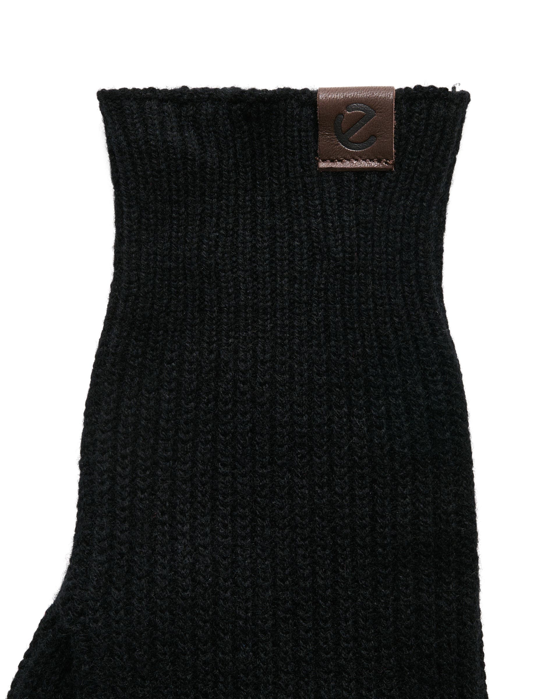 Men's ECCO® Classic Textile Gloves - Black - Detail-1