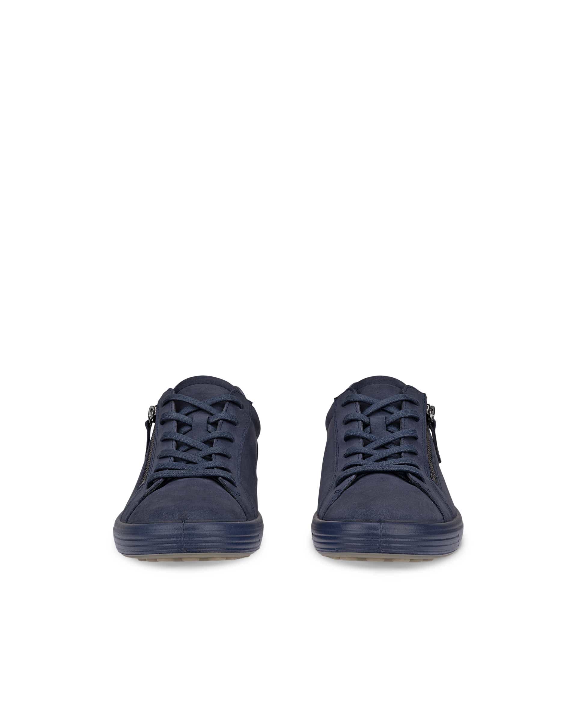 ECCO® SOFT 7 dames leren sneaker - Blauw - Front pair