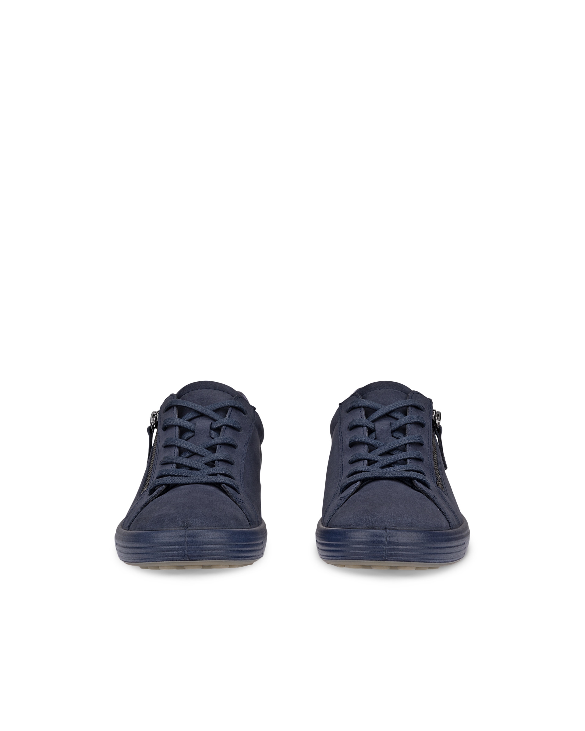 ECCO® SOFT 7 dames leren sneaker - Blauw - Front pair