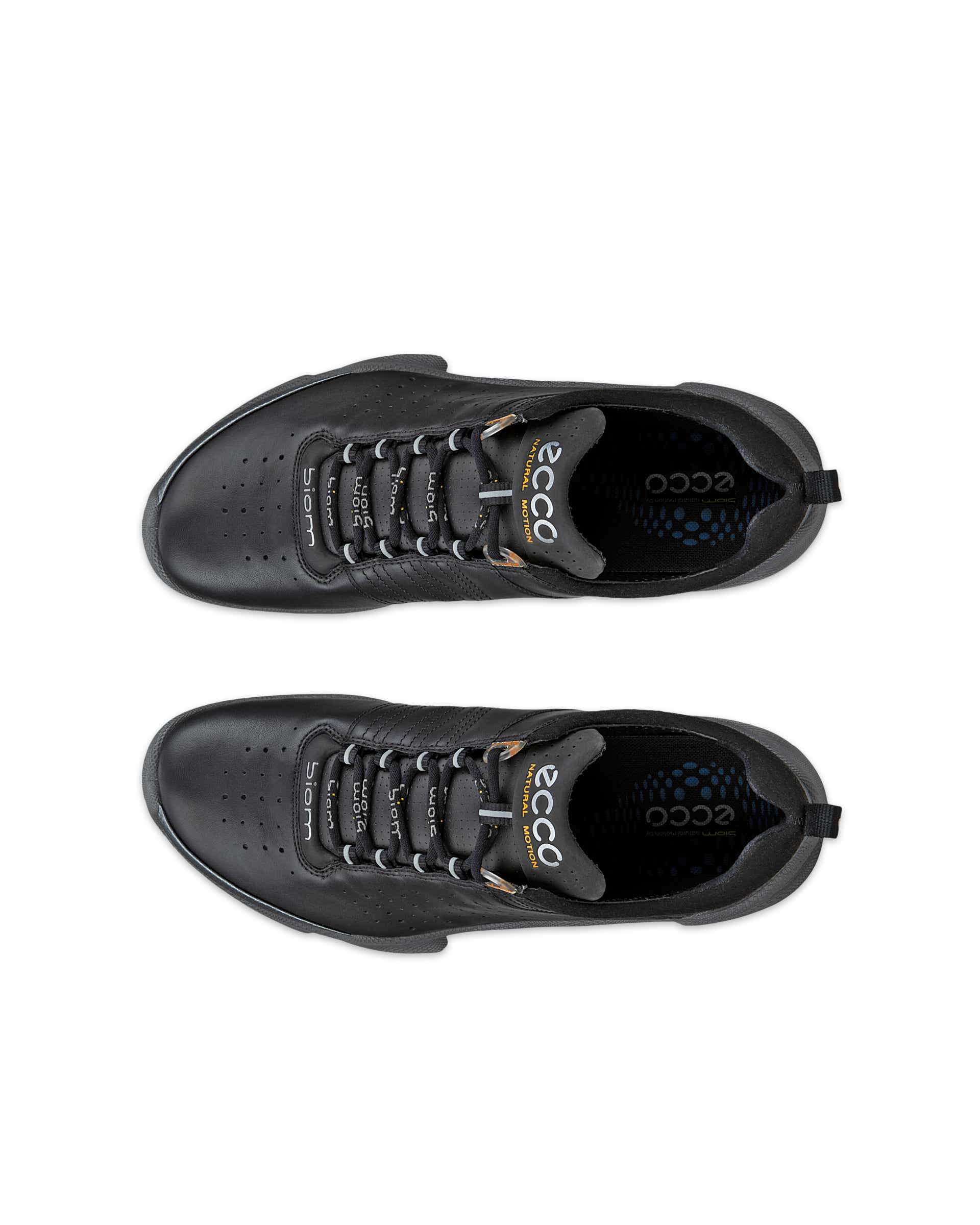 Men's ECCO® BIOM C Leather Sneaker - Black - Top left pair