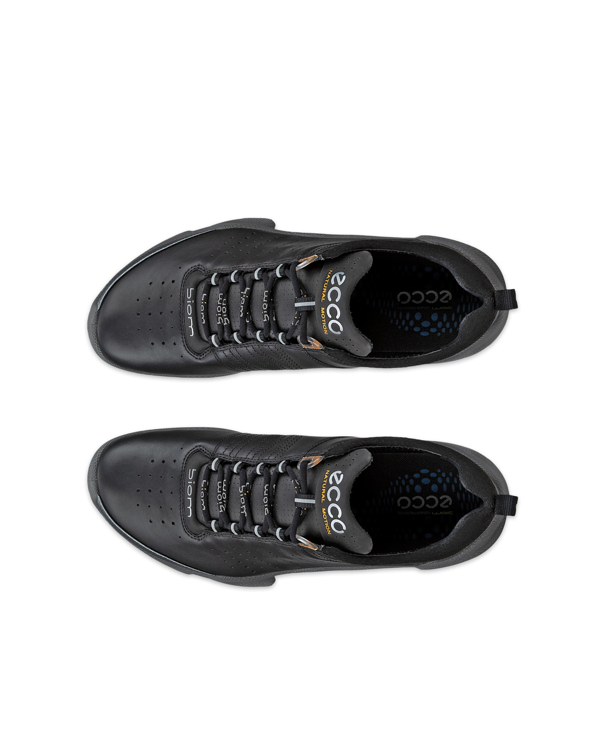 Men's ECCO® BIOM C Leather Sneaker - Black - Top left pair