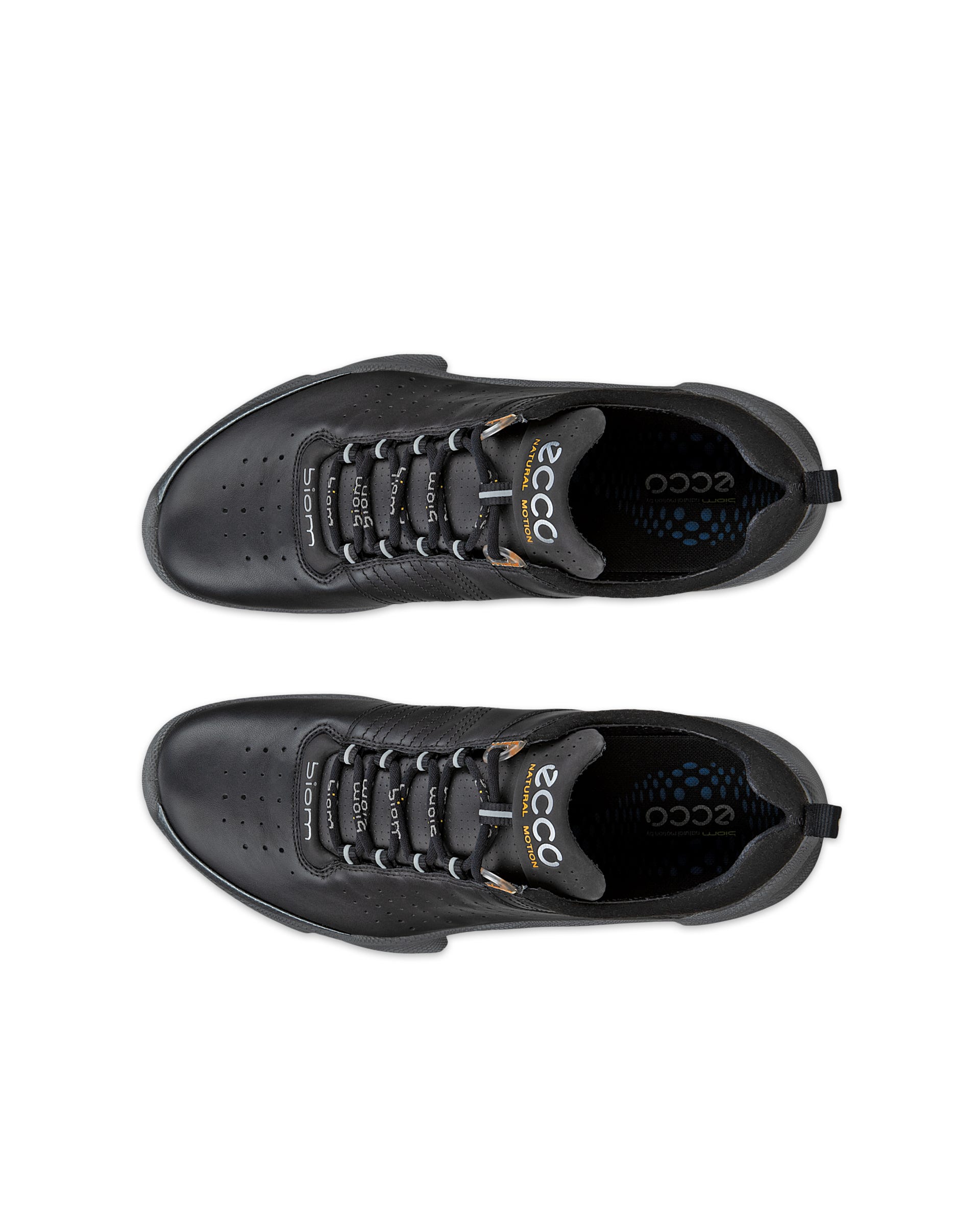 Men's ECCO® BIOM C Leather Sneaker - Black - Top left pair